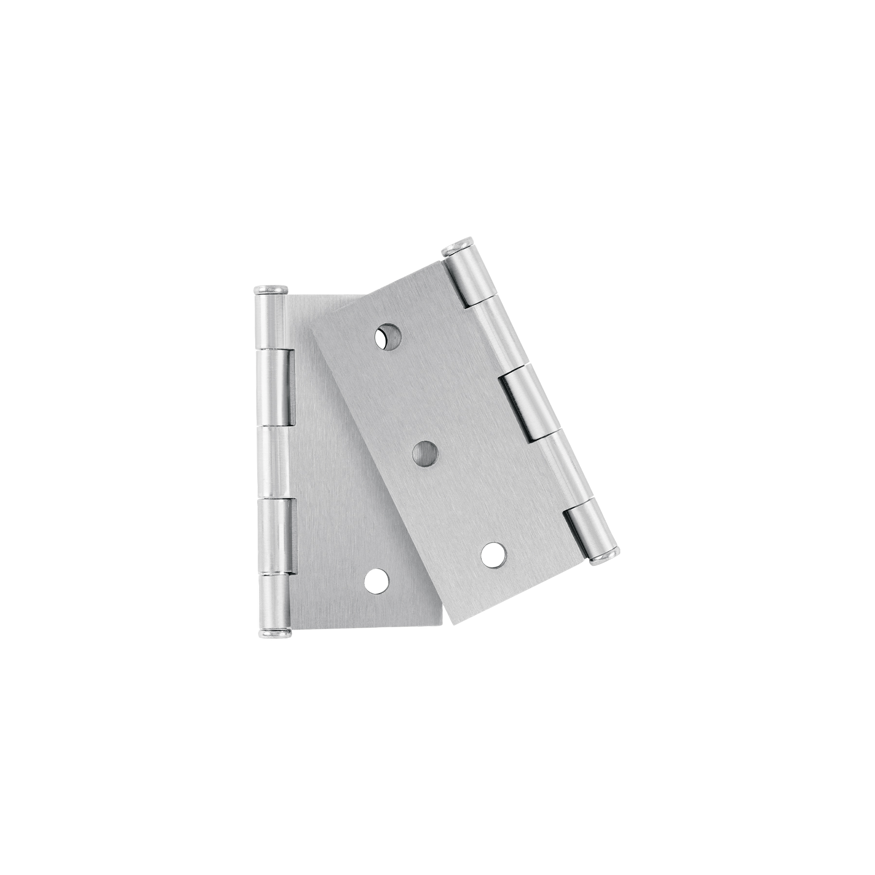 Bolsa c/2 bisagras cuadradas 3', plana, satinado, BASIC