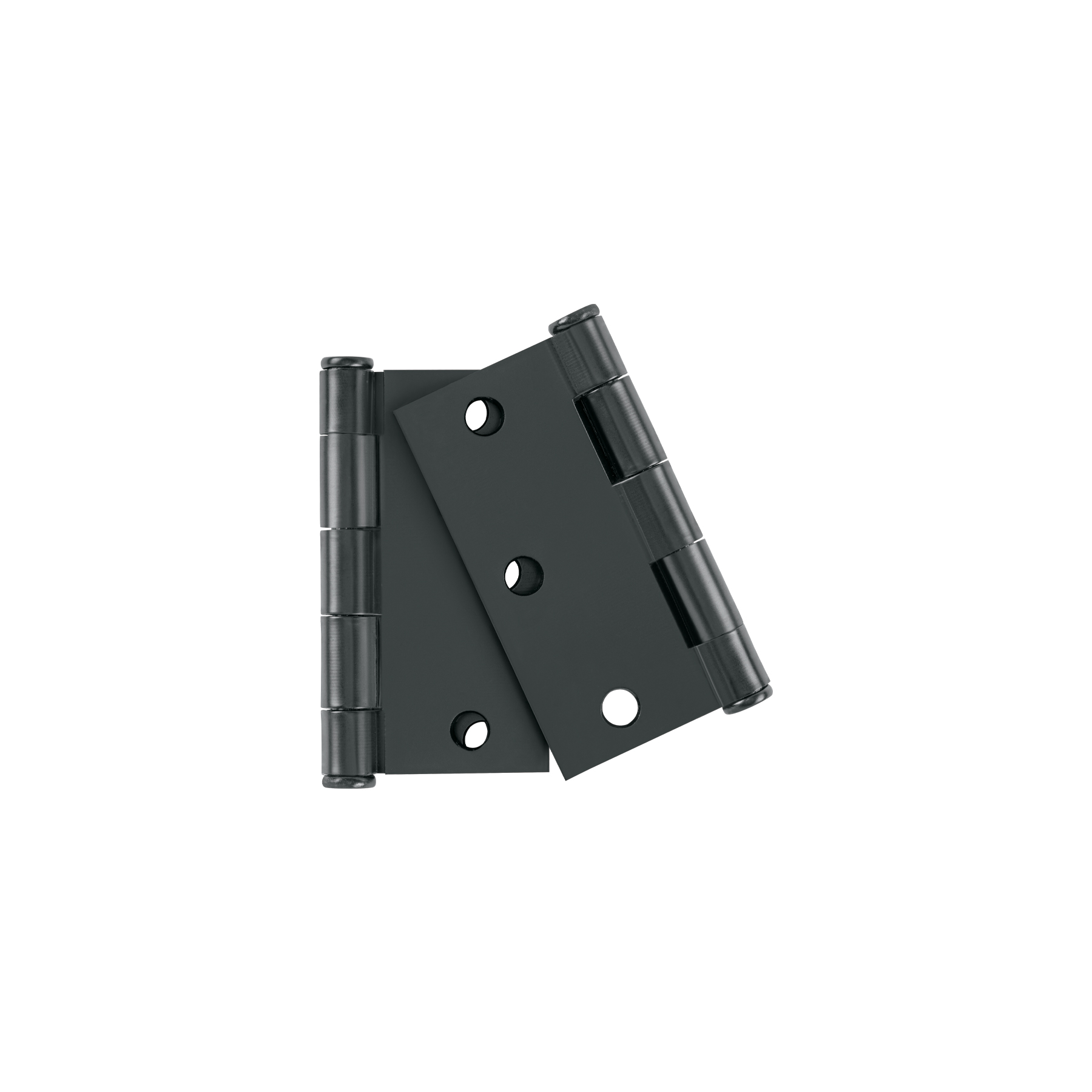 Bolsa c/2 bisagras cuadradas 3', plana, negro, HERMEX