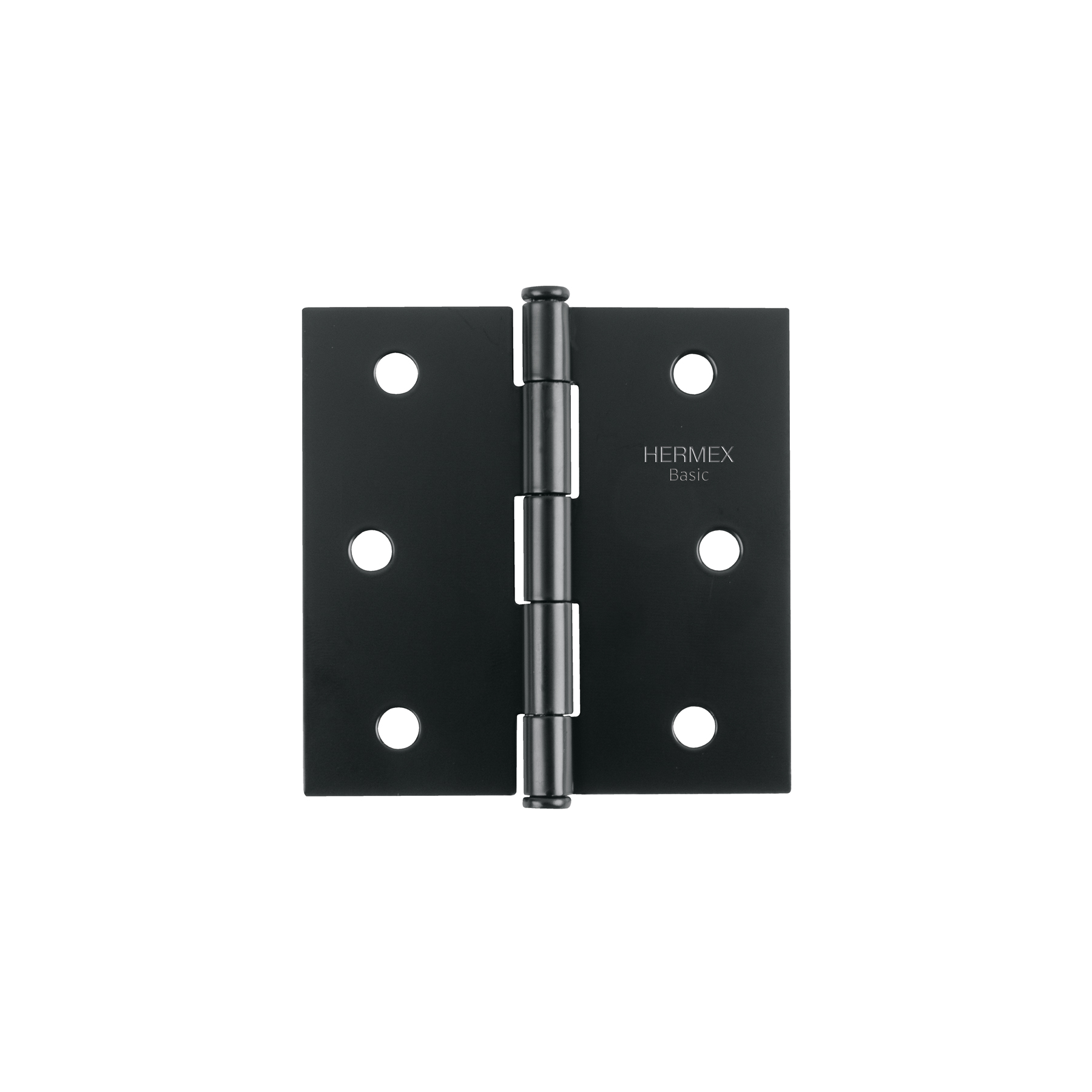 Bisagra cuadrada 3', negro mate, cabeza plana, BASIC