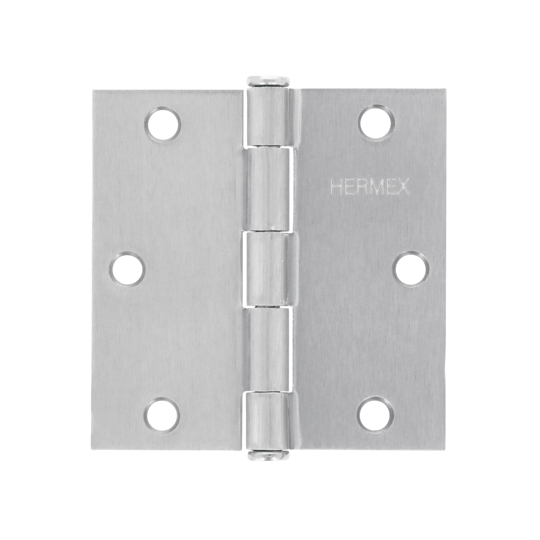Bisagra cuadrada 3-1/2', satinado, cabeza plana, HERMEX