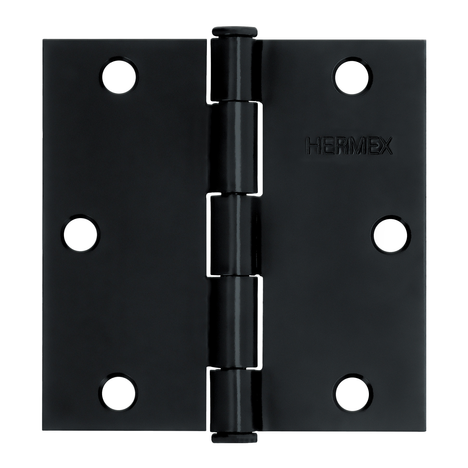Bisagra cuadrada 3 1/2', negro mate, cabeza plana, HERMEX