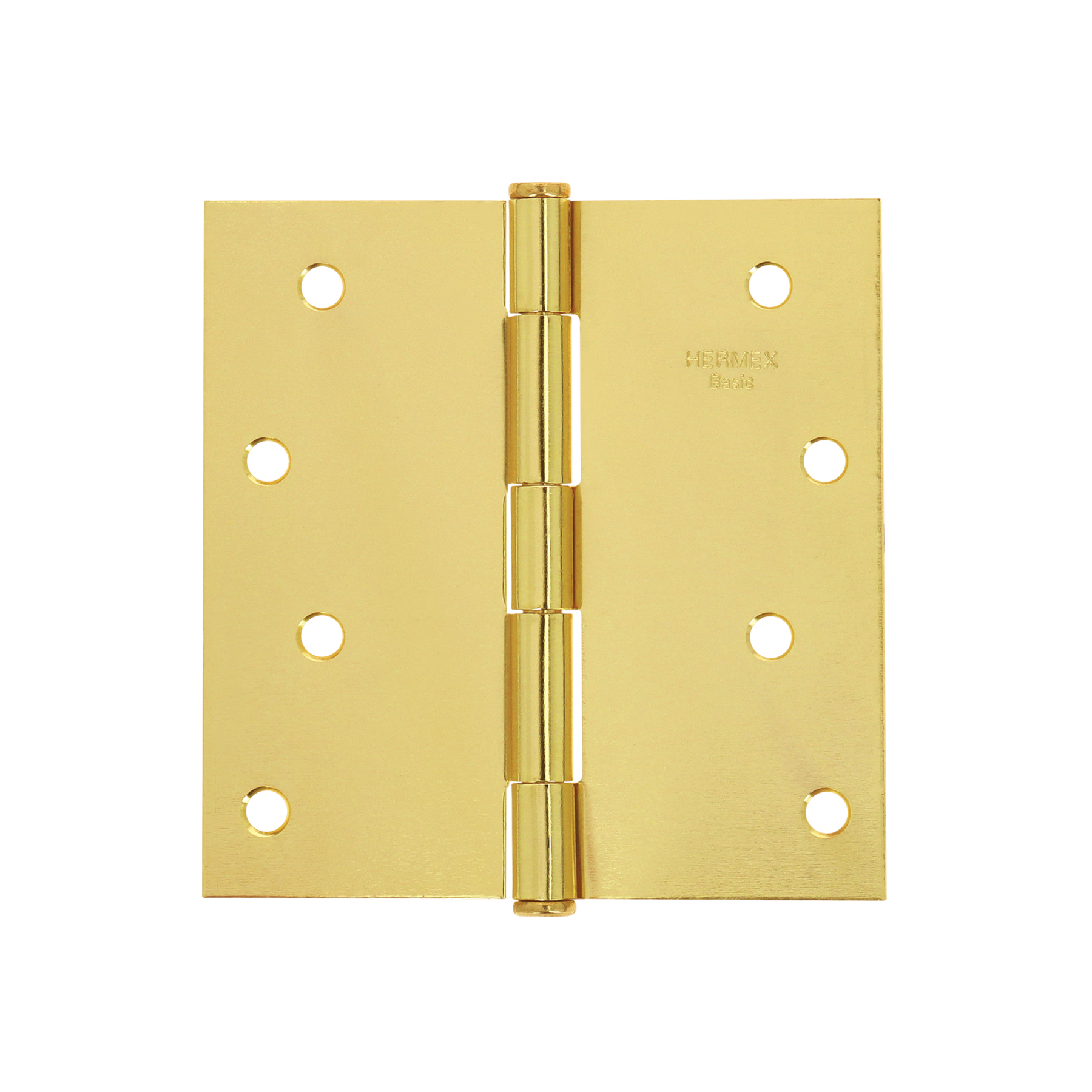 Bisagra cuadrada, 4',latonado, cabeza plana, HERMEX BASIC