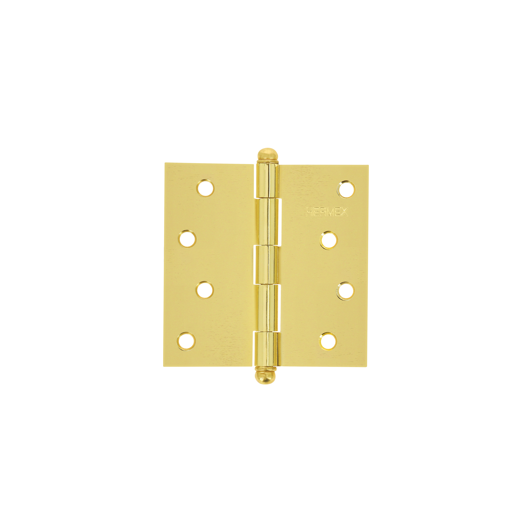 Bisagra cuadrada 4', latonado, cabeza redonda, HERMEX