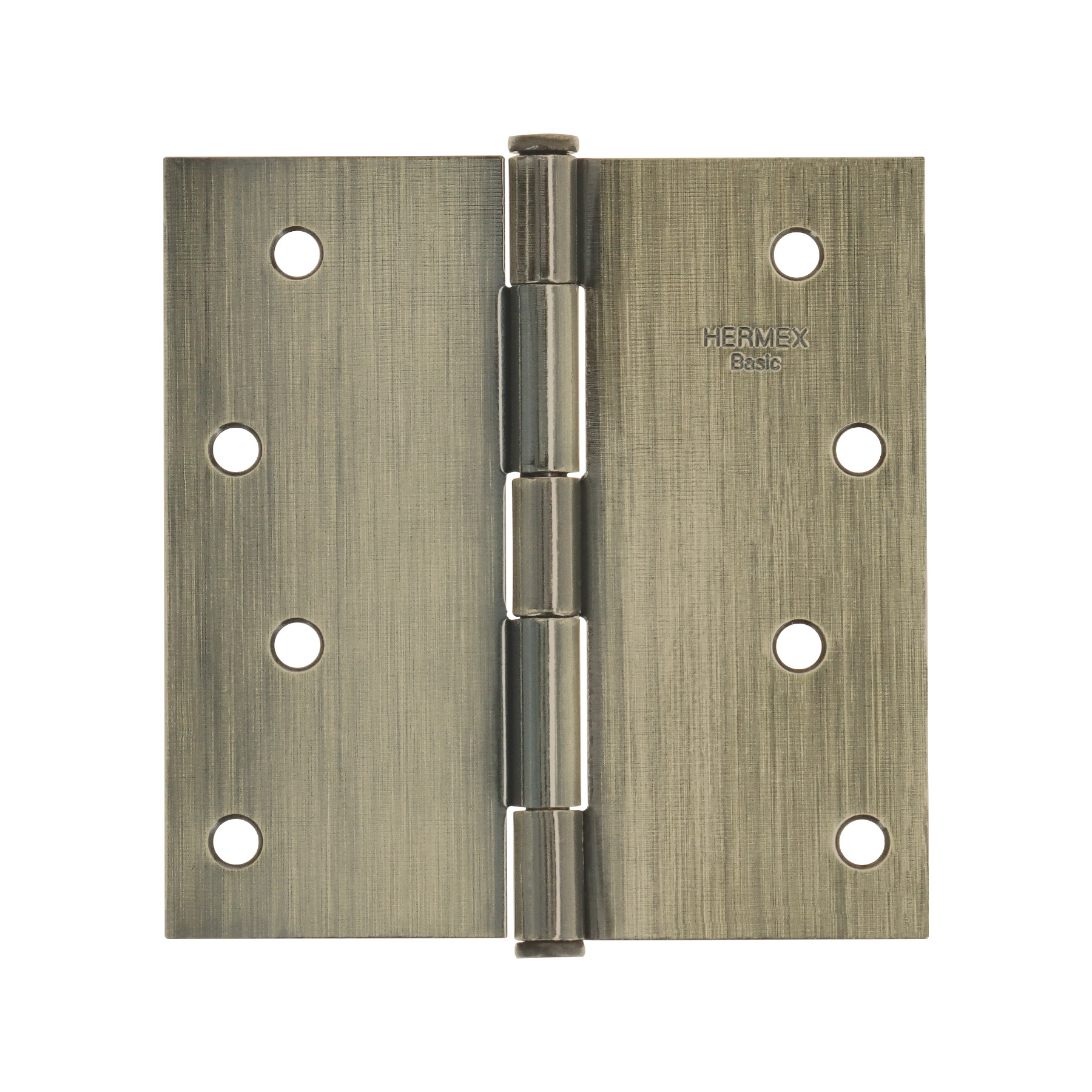 Bisagra cuadrada 4', latón antiguo, cabeza plana, BASIC