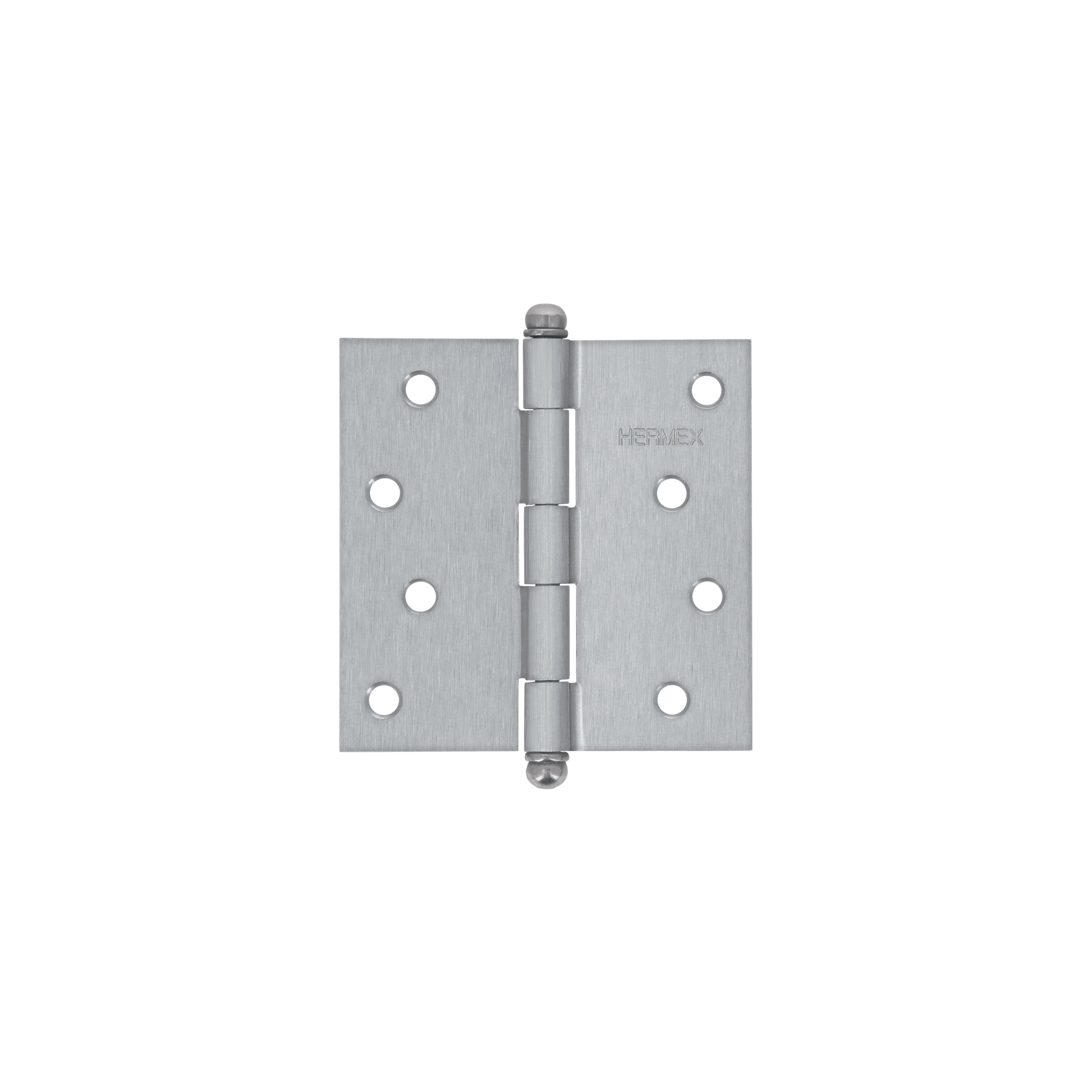 Bisagra cuadrada 4', satinado, cabeza redonda, HERMEX