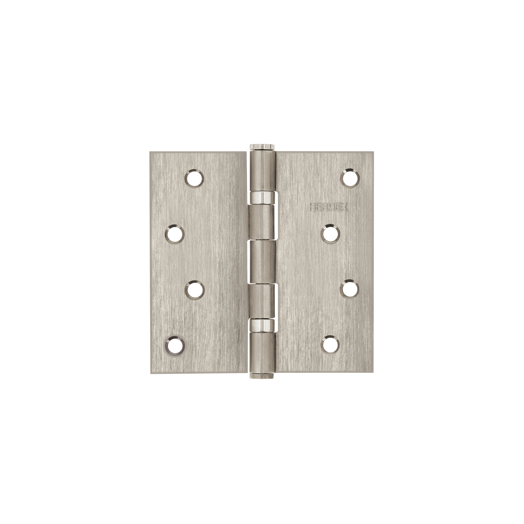 Bisagra cuadrada 4' acero inox, cabeza plana, HERMEX