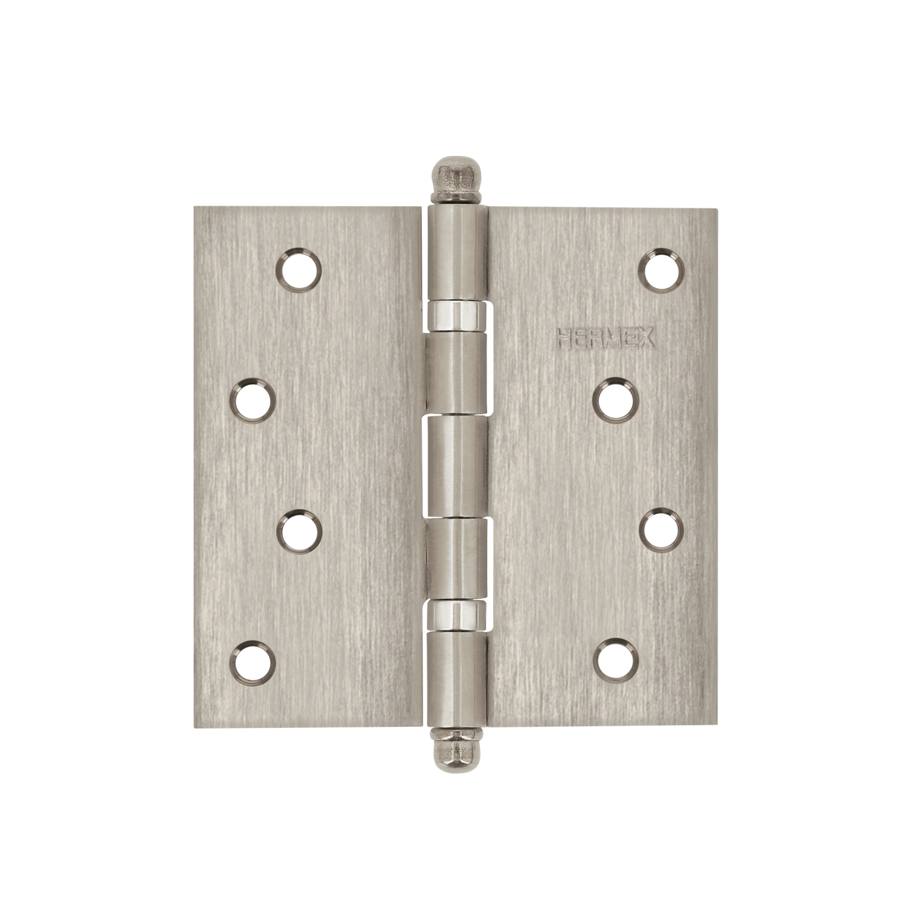 Bisagra cuadrada 4' acero inox, cabeza redonda, HERMEX