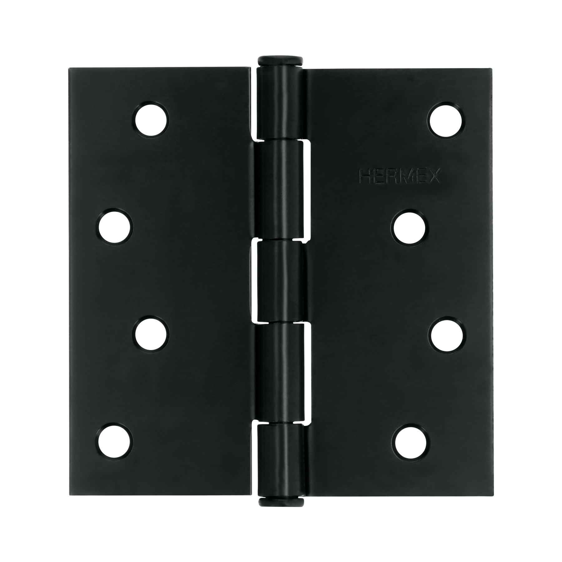 Bisagra cuadrada 4', negro mate, cabeza plana, HERMEX