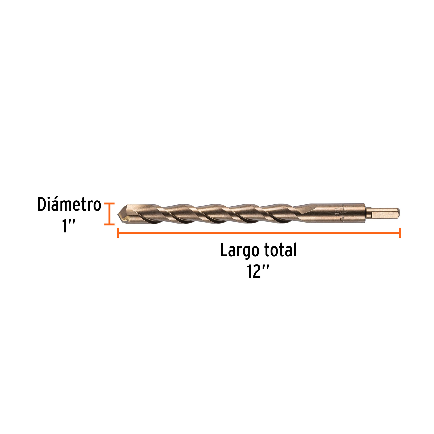 Broca para concreto de 1 x 12', Truper - Imagen 3