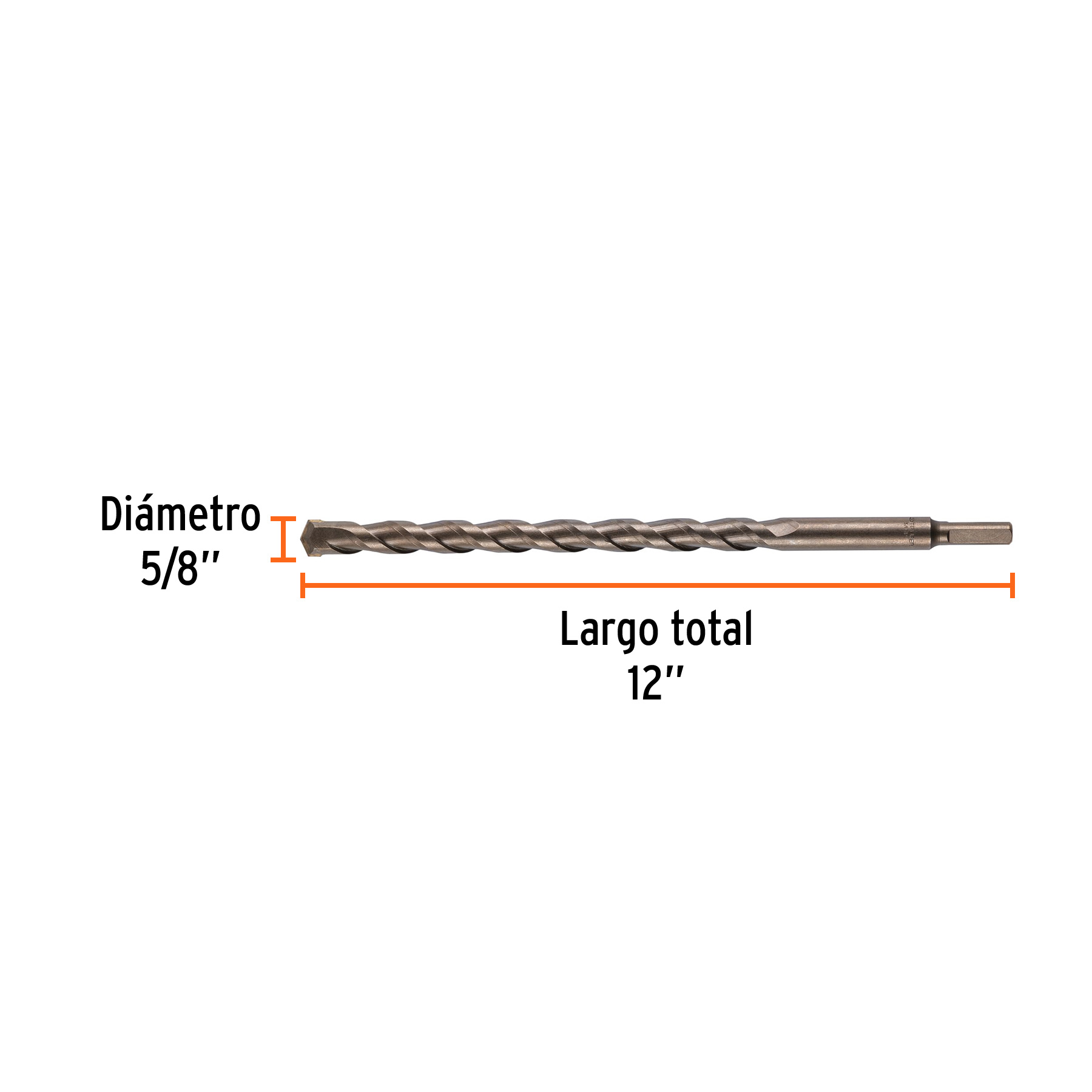 Broca para concreto de 5/8 x 12', Truper - Imagen 3
