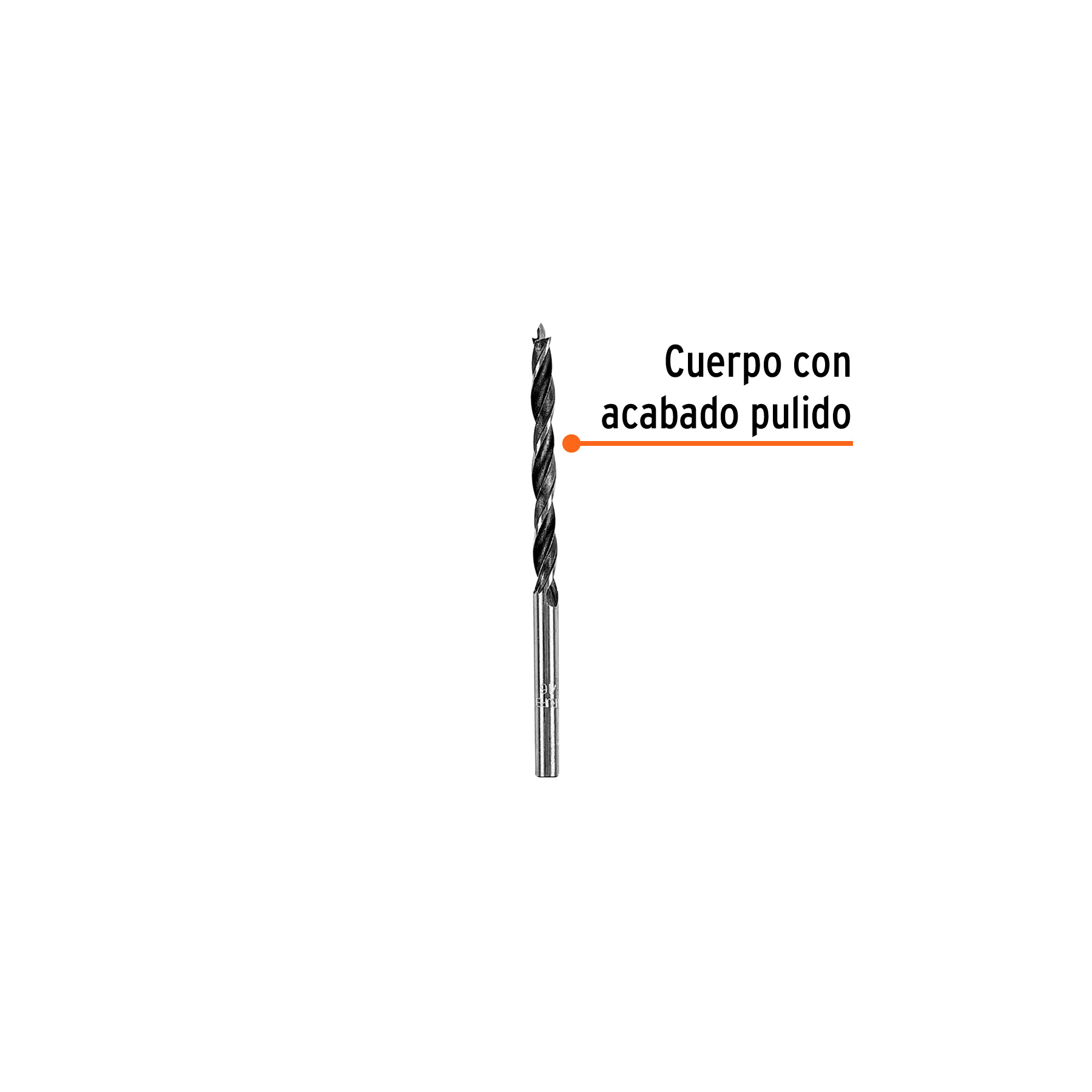 Broca con punta centradora para madera 3/16', TRUPER - Imagen 2