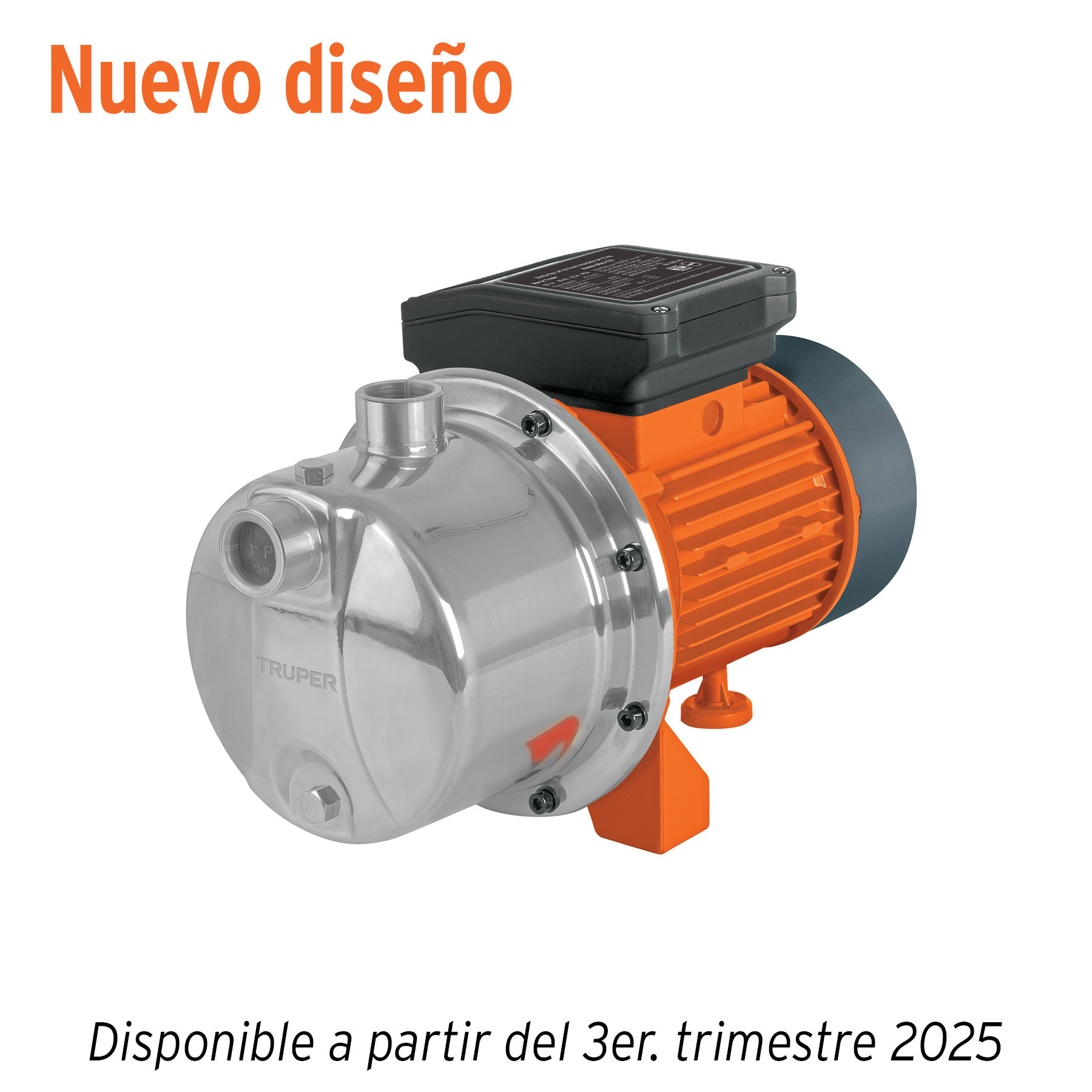 Bomba tipo jet, cabezal de acero inoxidable,1-1/2 HP, TRUPER