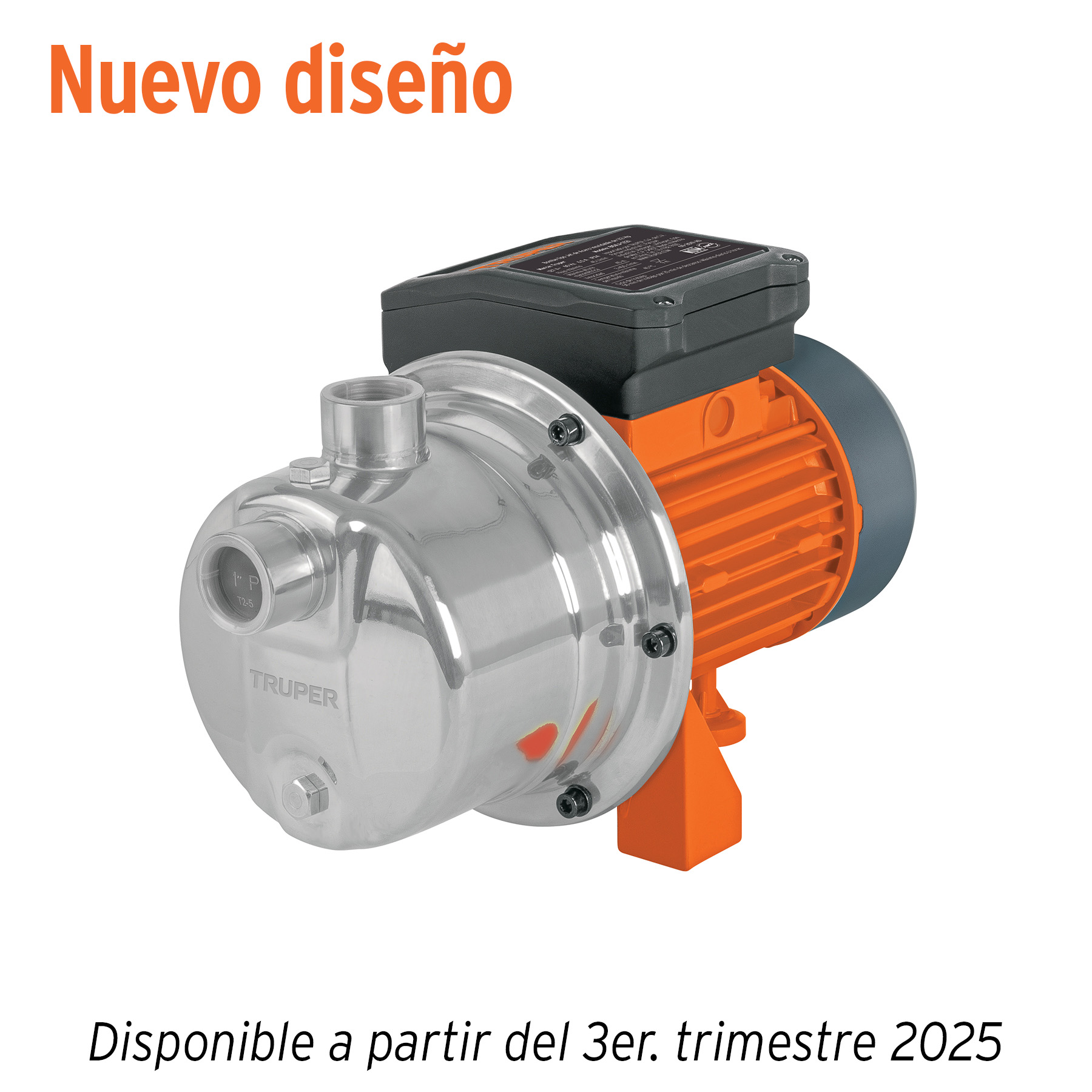 Bomba tipo jet, cabezal de acero inoxidable, 1/2 HP, TRUPER