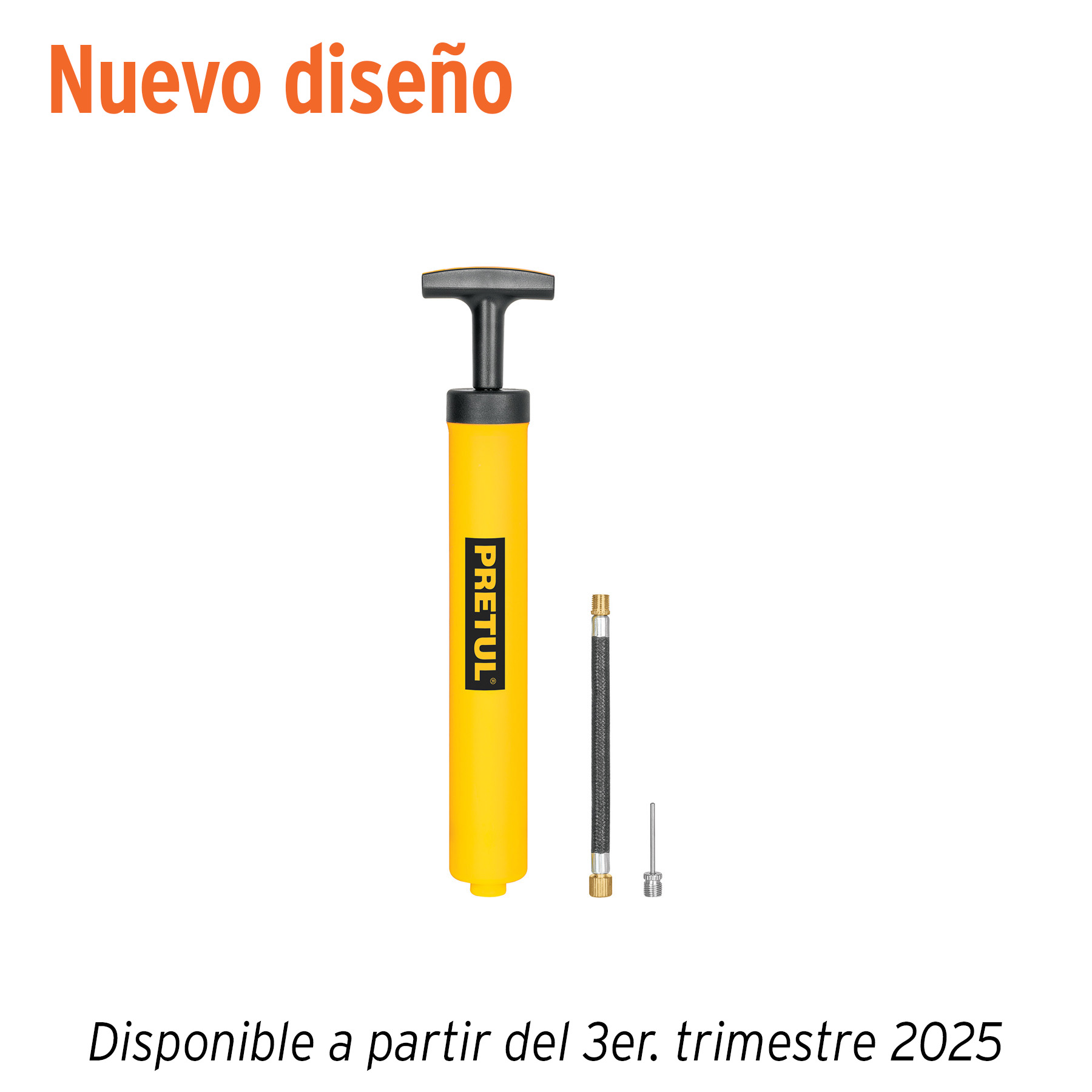 Mini bomba manual para inflar balones, 25 PSI, PRETUL