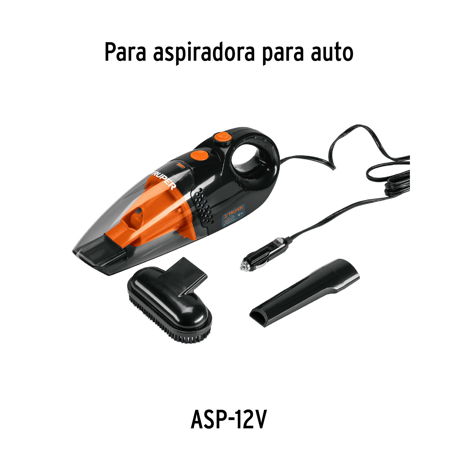 Cepillo para aspiradora de auto ASP-12V, Truper - Imagen 2