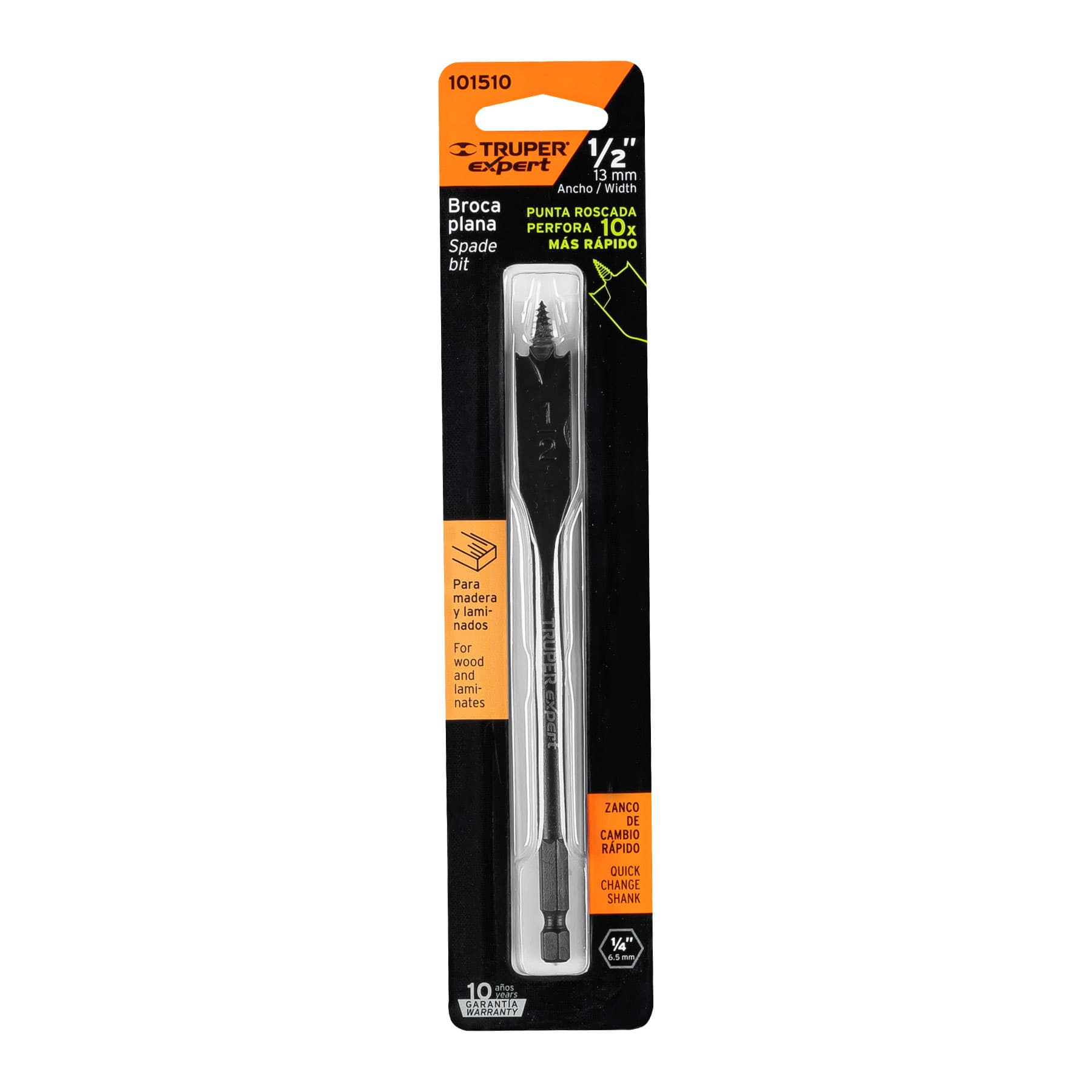 Broca plana de manita 1/2' para madera, Truper Expert - Imagen 3
