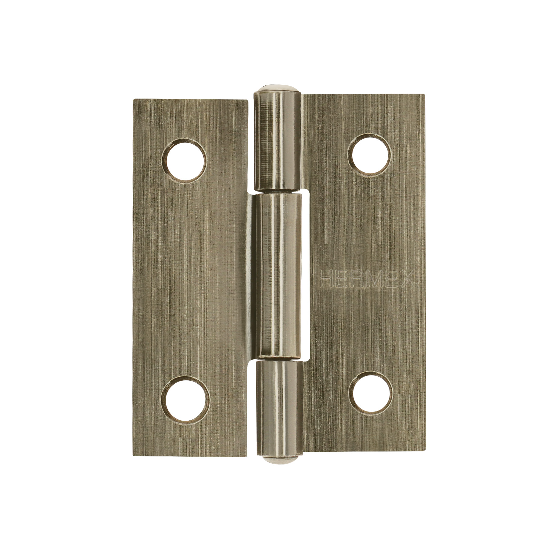 Bisagra rectangular 1-1/2' latón antiguo, HERMEX