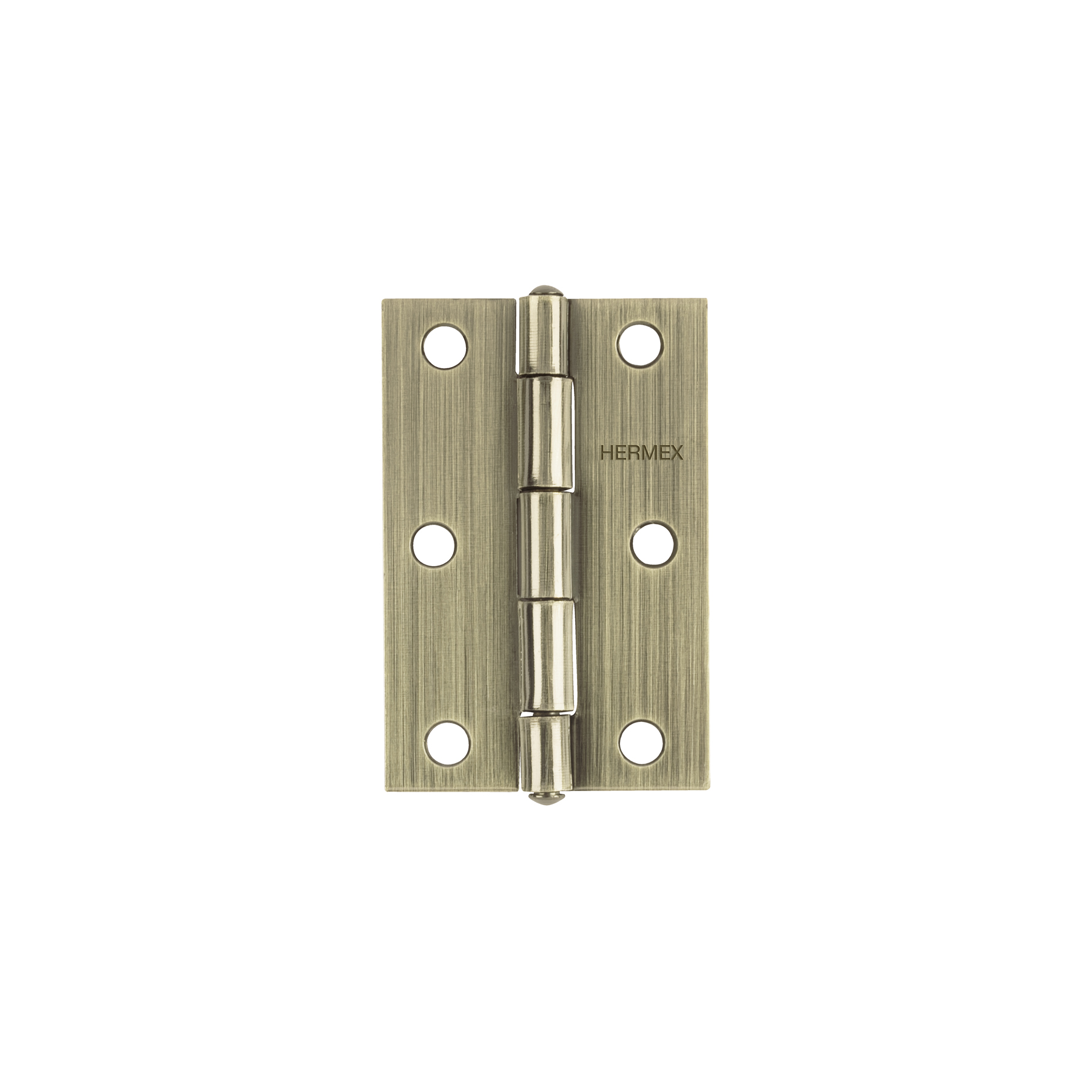 Bisagra rectangular 3' latón antiguo, HERMEX