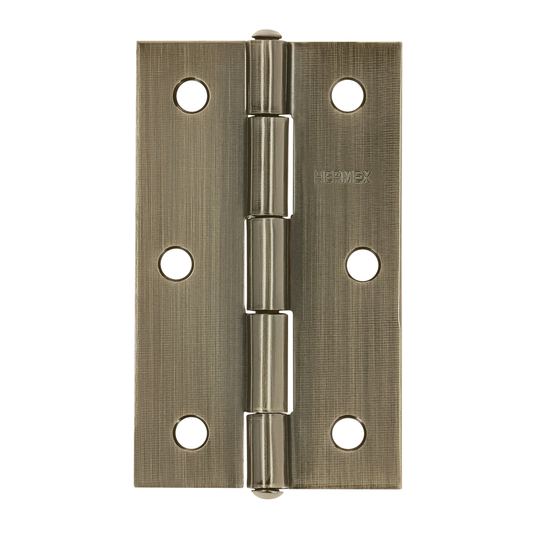 Bisagra rectangular 3-1/2' latón antiguo, HERMEX