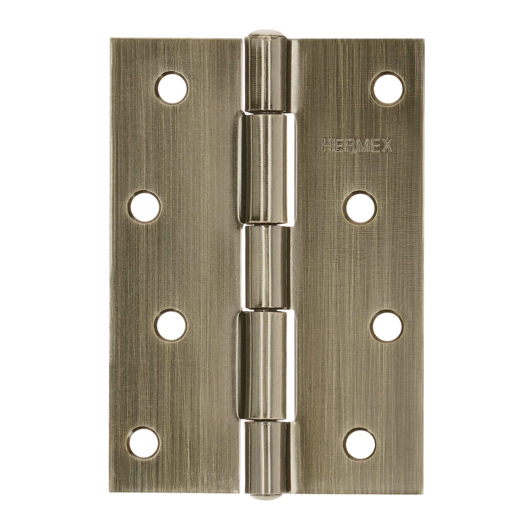 Bisagra rectangular 4' latón antiguo, HERMEX