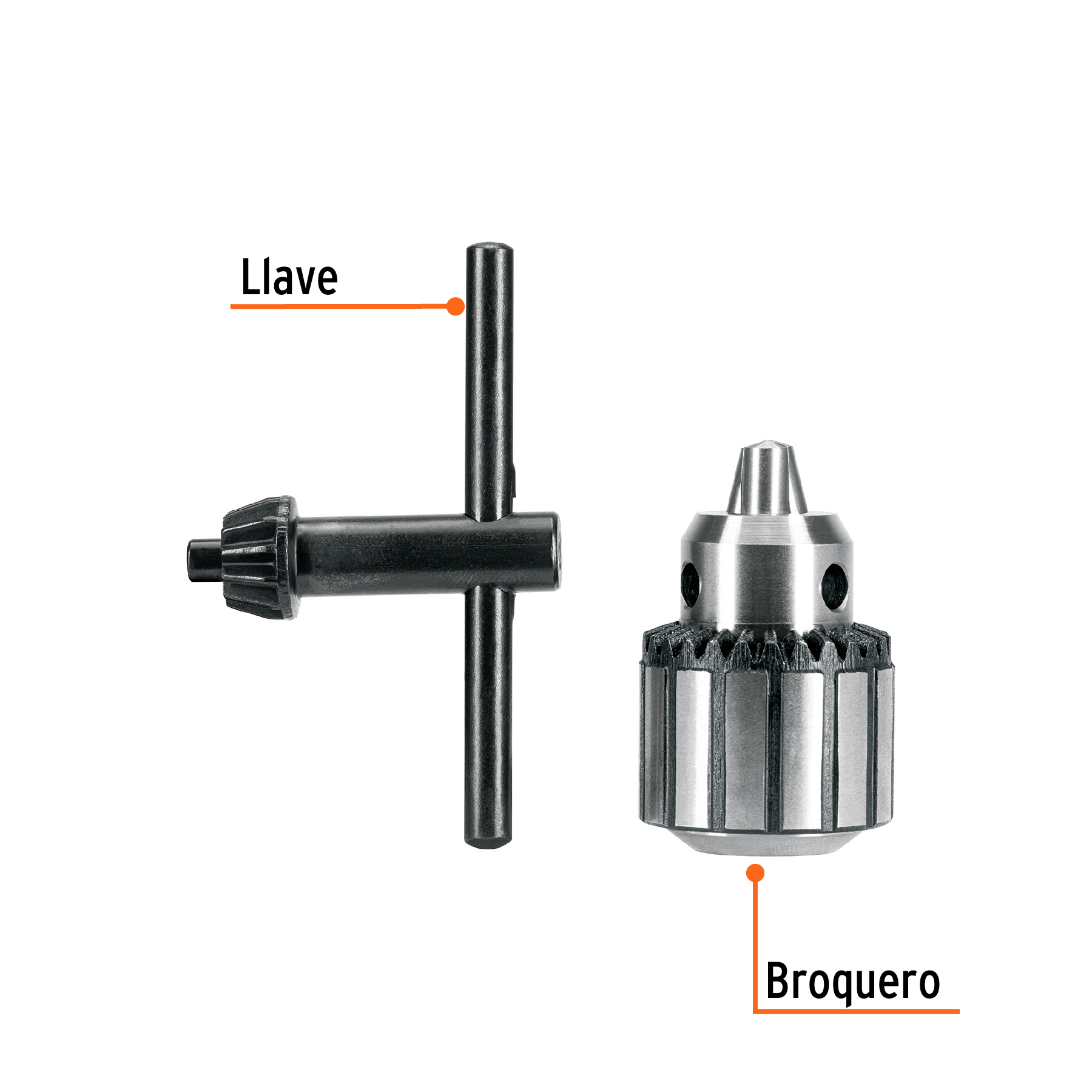 Broquero 1/4' con llave, cuerpo estriado, TRUPER EXPERT - Imagen 2