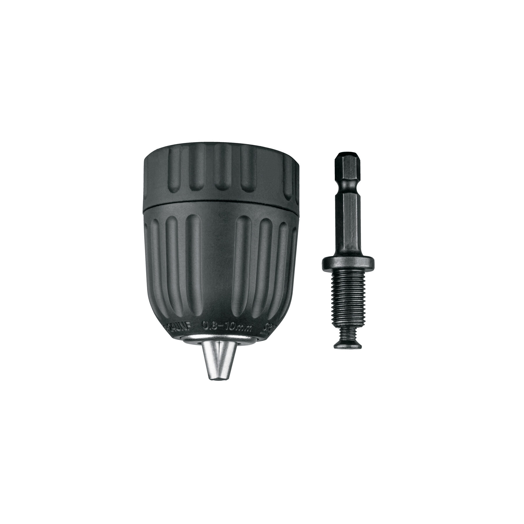 Broquero 3/8' sin llave y adaptador hexagonal 1/4', TRUPER