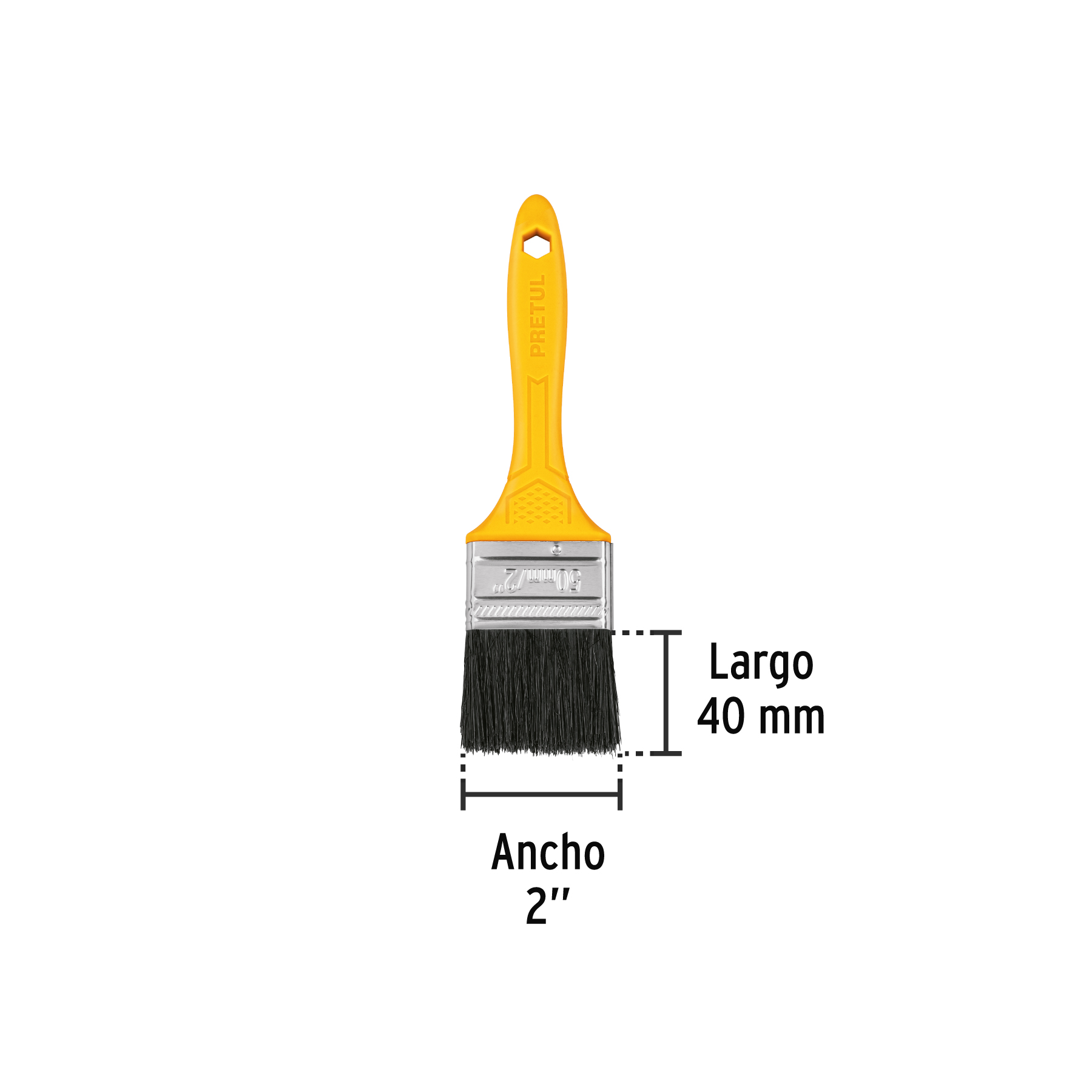 Brocha uso general de 2' con mango de plástico, Pretul - Imagen 3