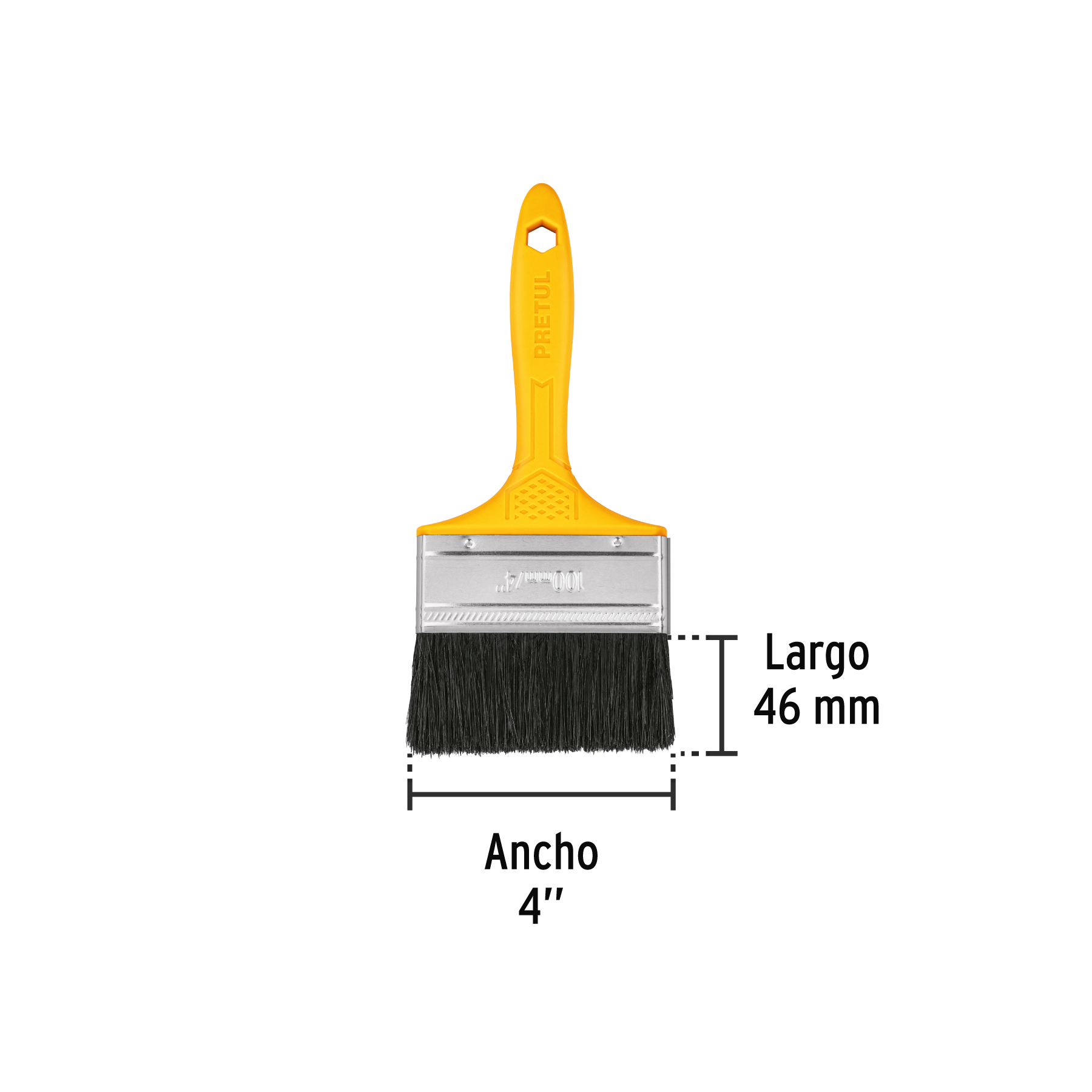 Brocha uso general de 4' con mango de plástico, Pretul - Imagen 3