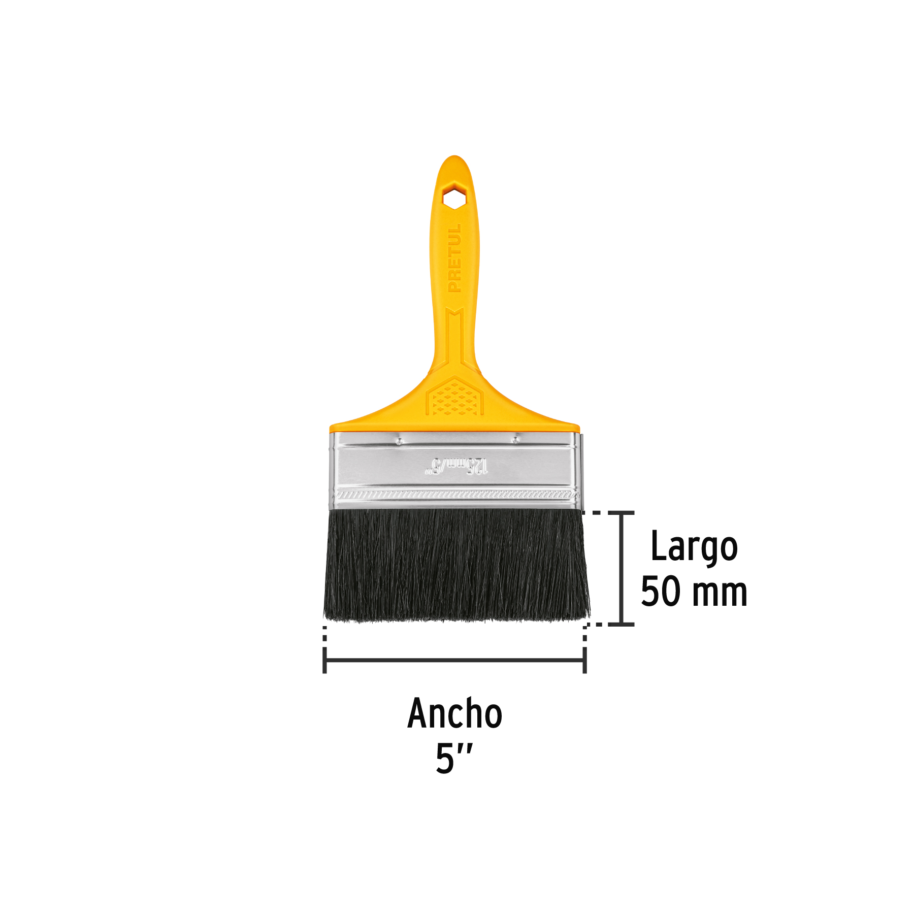 Brocha uso general de 5' con mango de plástico, Pretul - Imagen 3