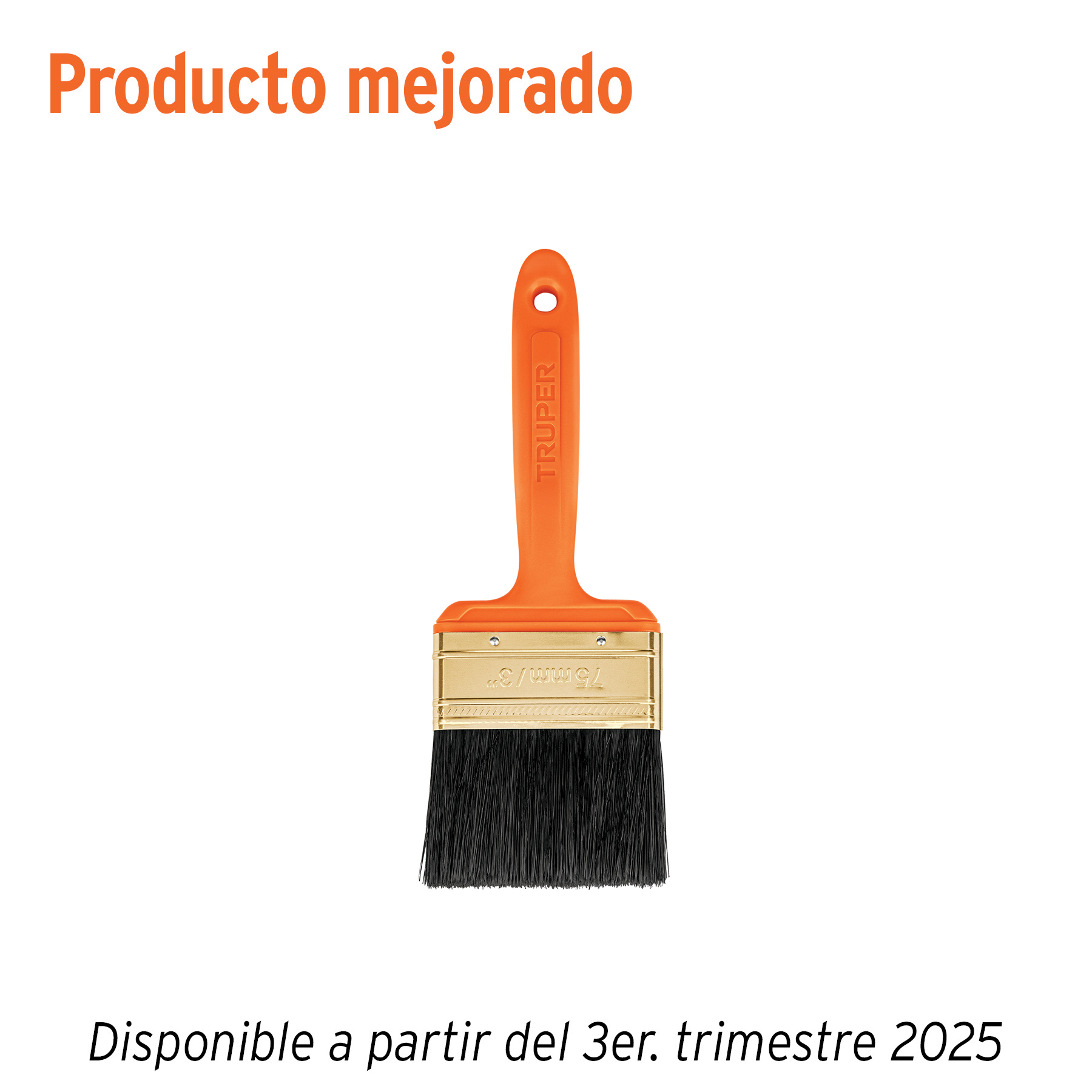 Brocha profesional de 3' con mango de plástico, Truper