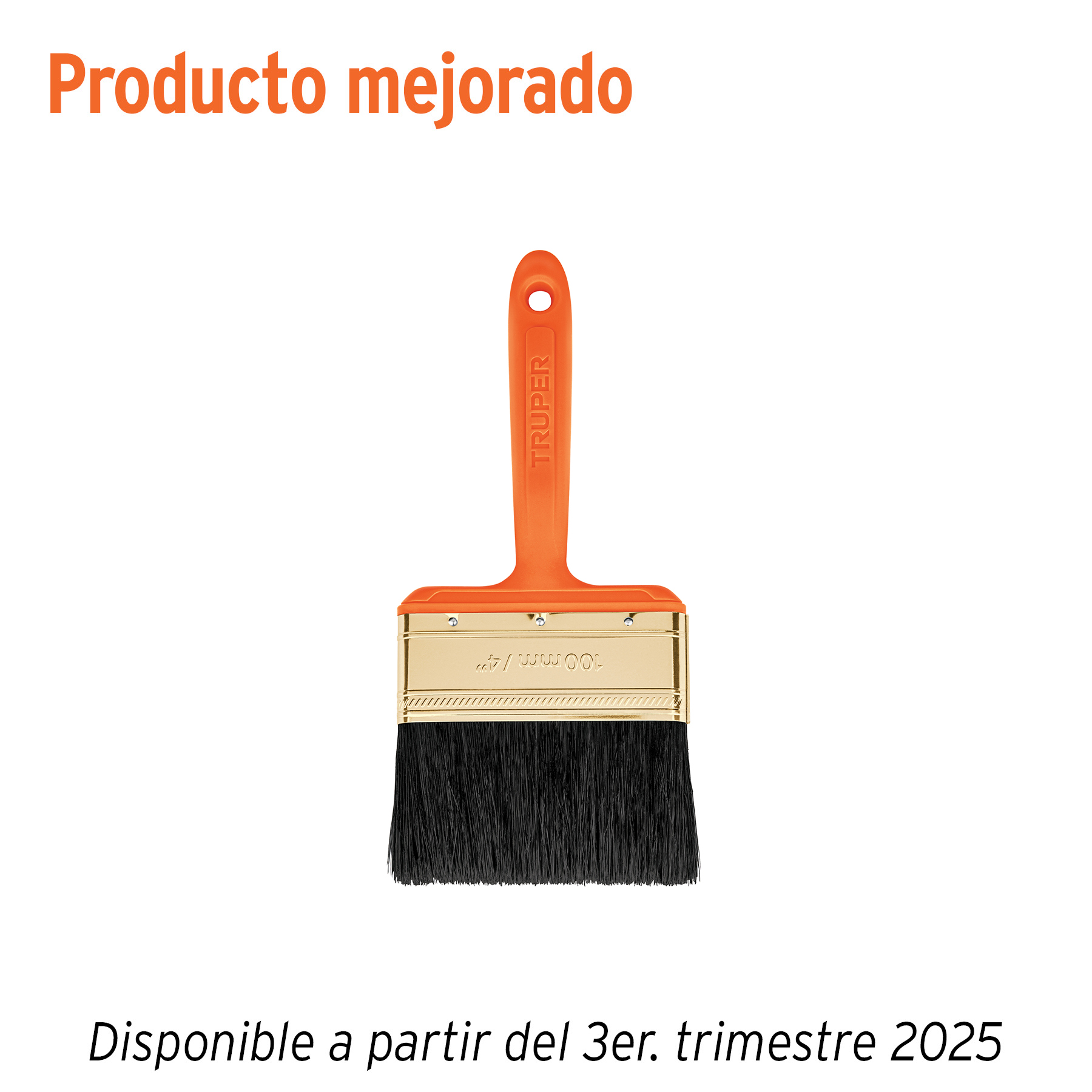 Brocha profesional de 4' con mango de plástico, Truper