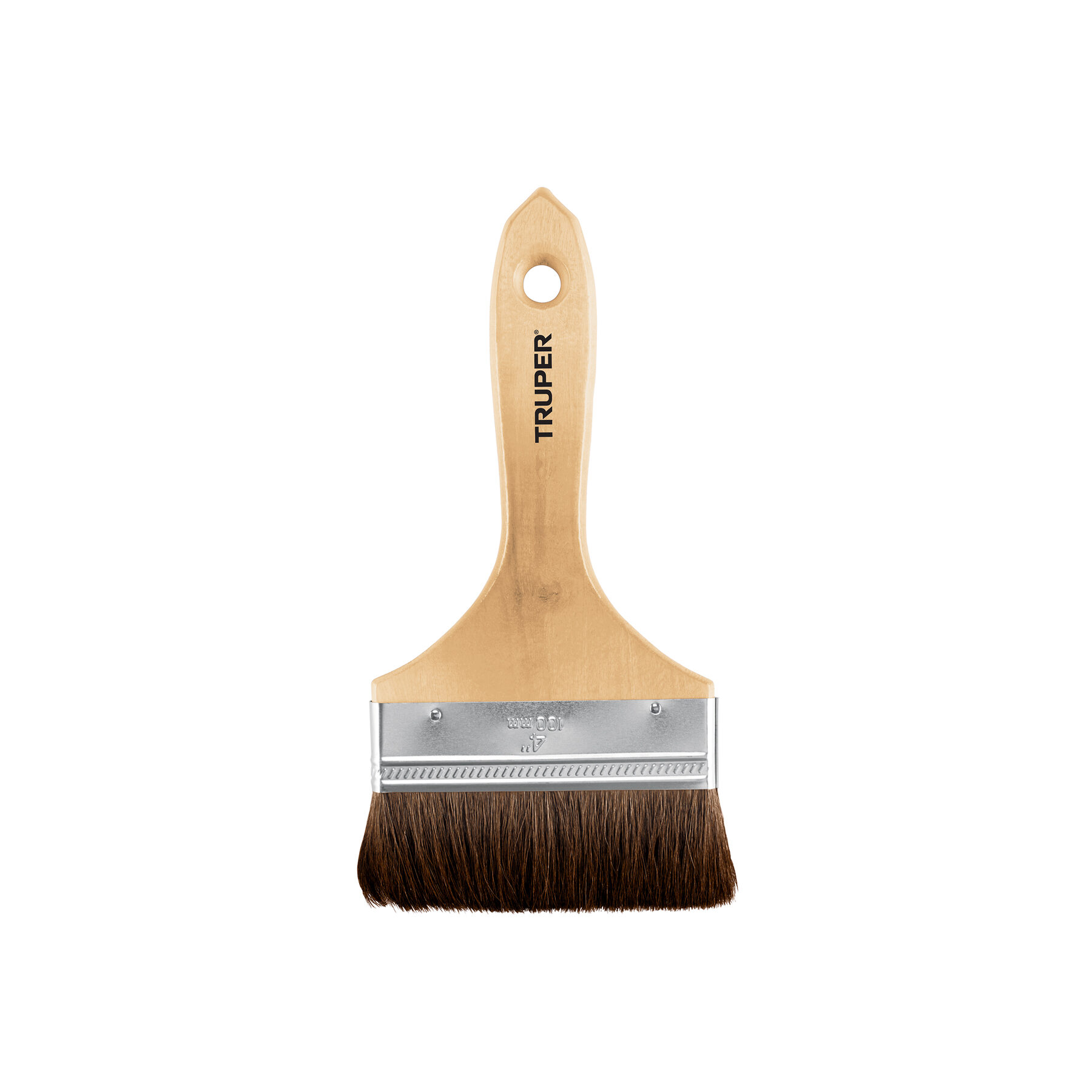 Brocha pelo de camello de 4' con mango de madera, TRUPER