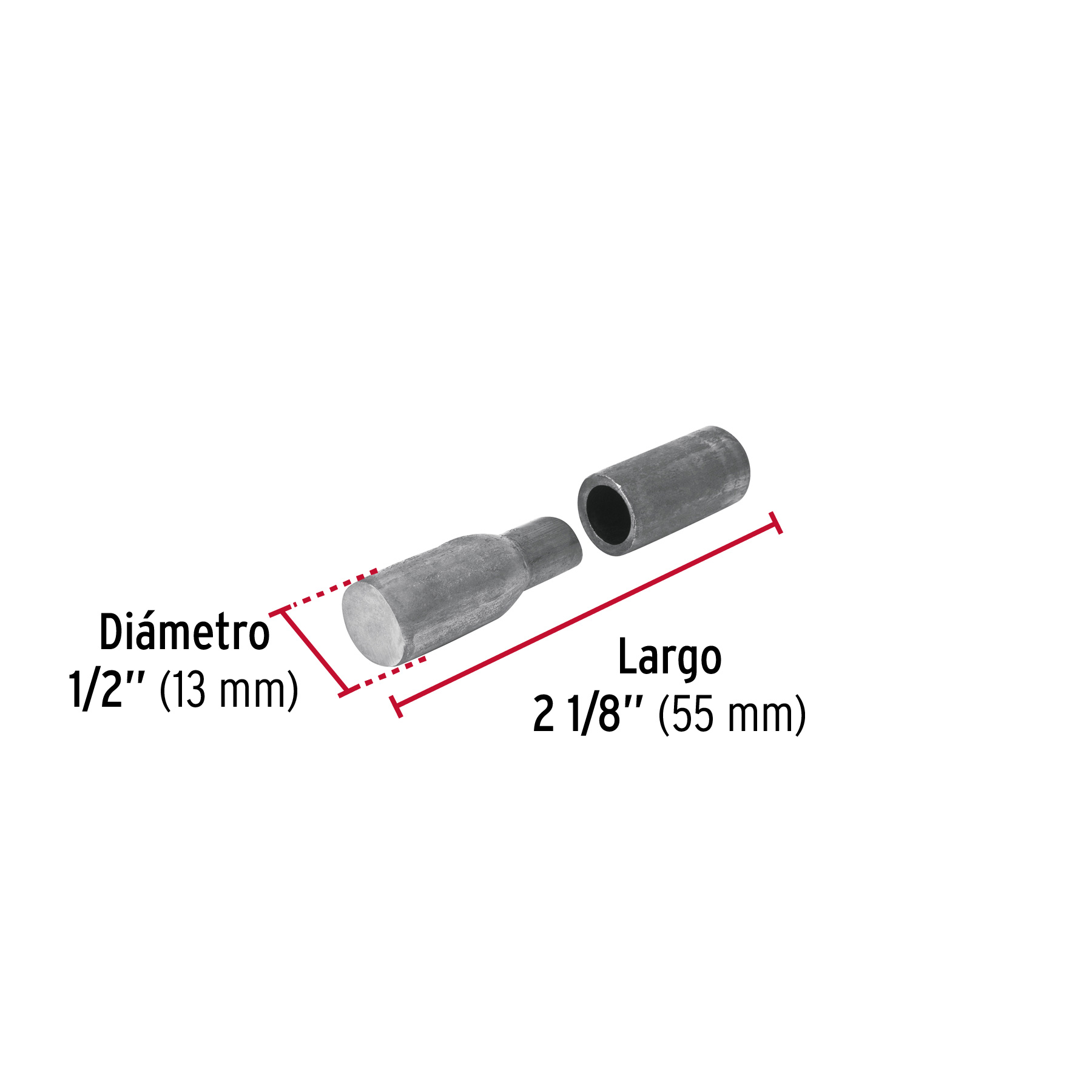 Bisagra tubular soldable de 1/2', HERMEX - Imagen 3
