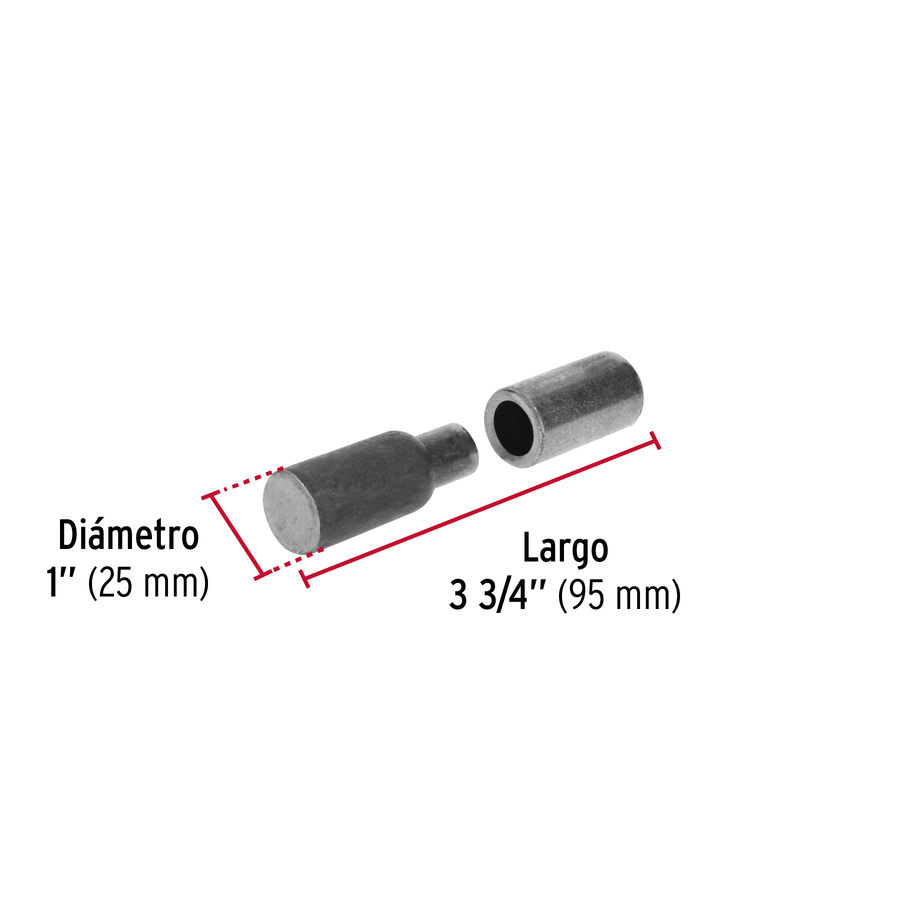 Bisagra tubular soldable de 1', HERMEX - Imagen 3