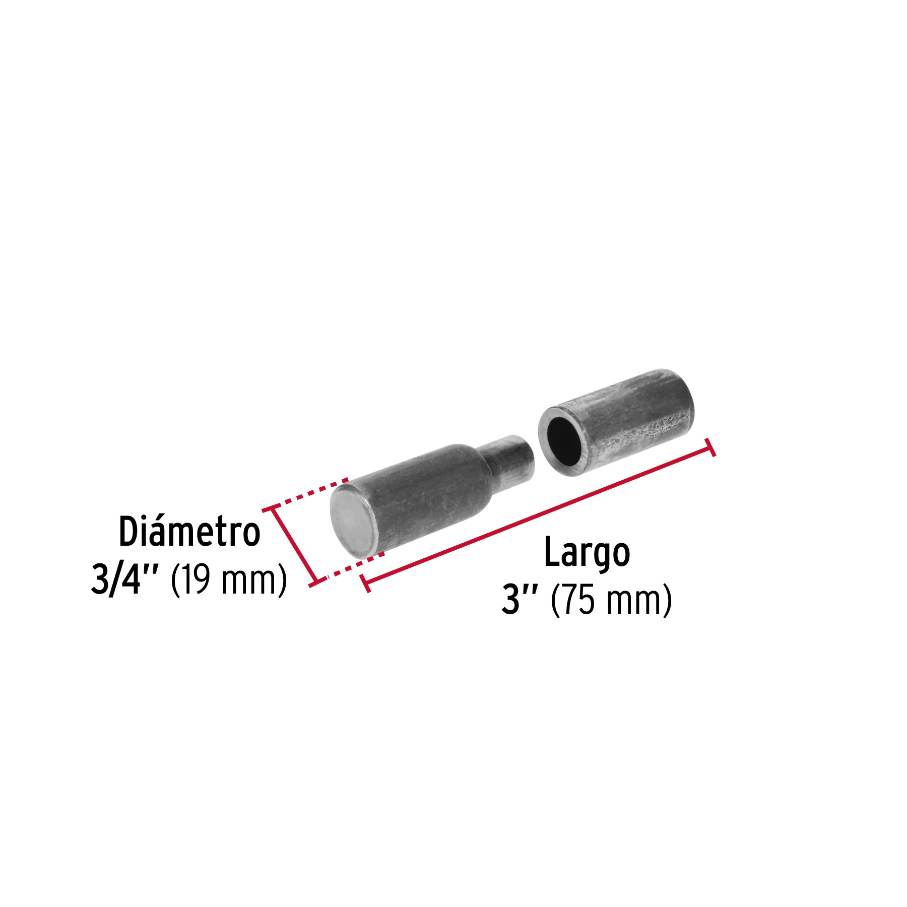 Bisagra tubular soldable de 3/4', HERMEX - Imagen 3