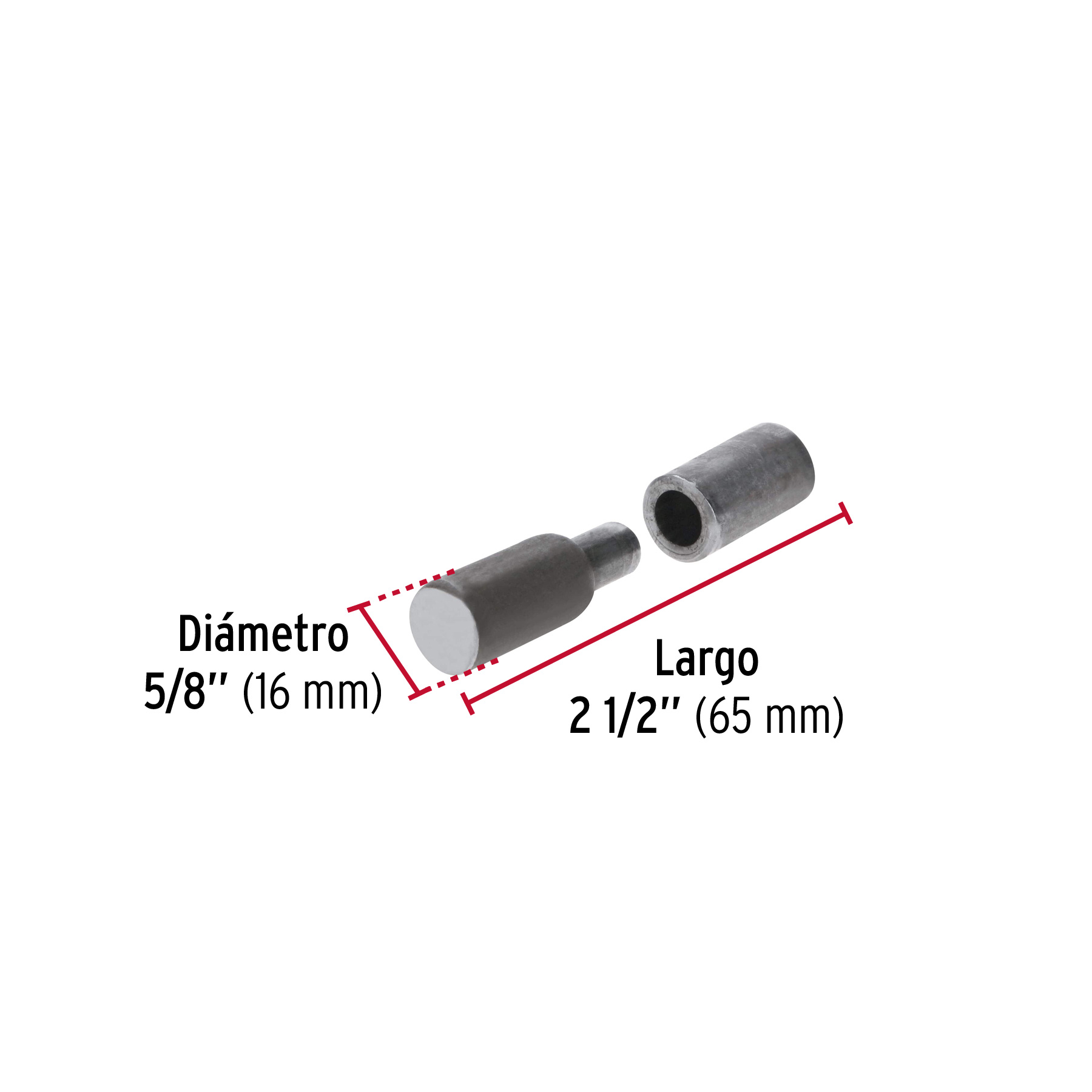 Bisagra tubular soldable de 5/8', HERMEX - Imagen 3