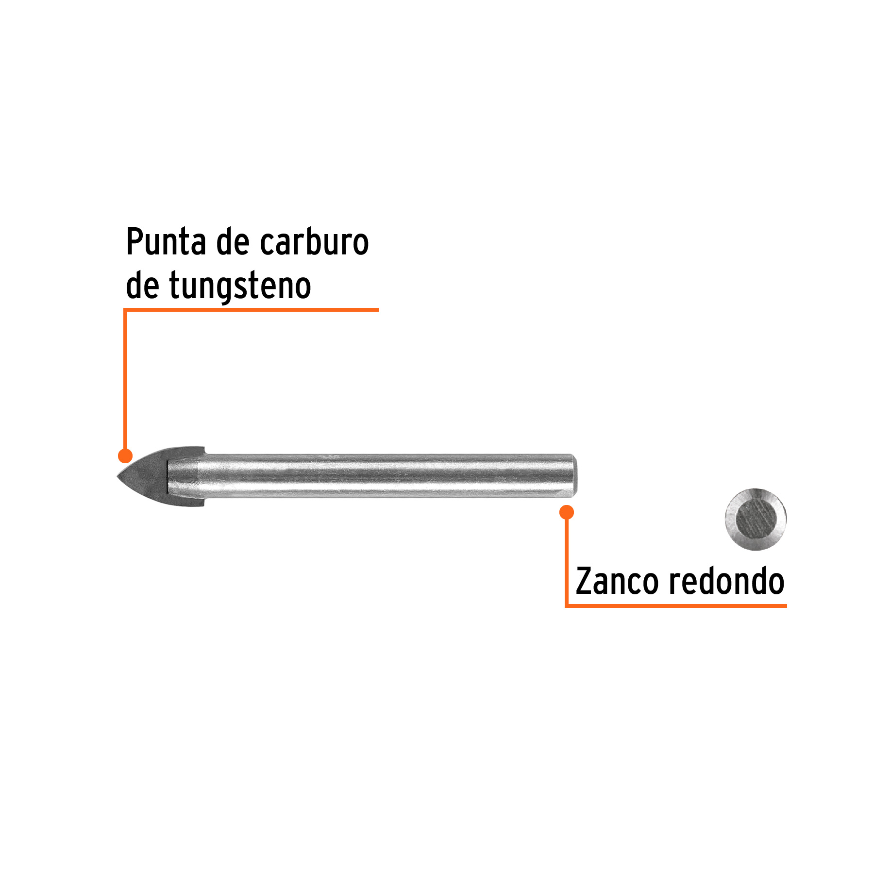 Broca para vidrio y azulejo de 1/2', Truper - Imagen 2