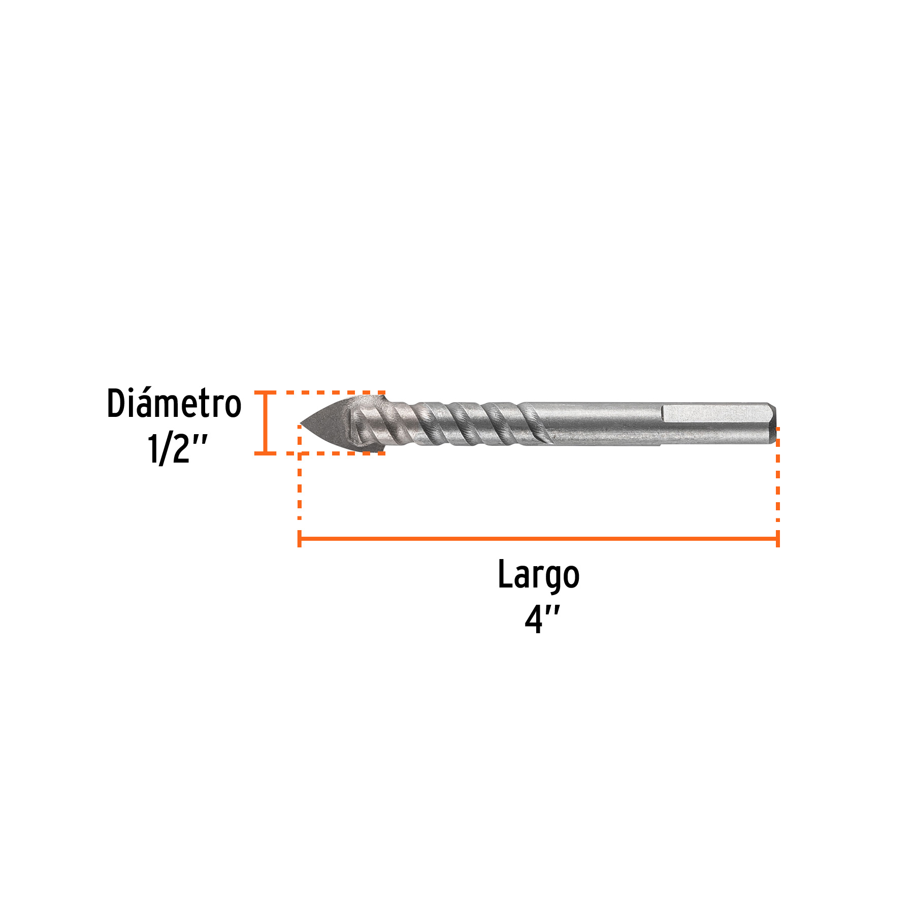 Broca para vidrio y azulejo 1/2', Truper Expert - Imagen 3