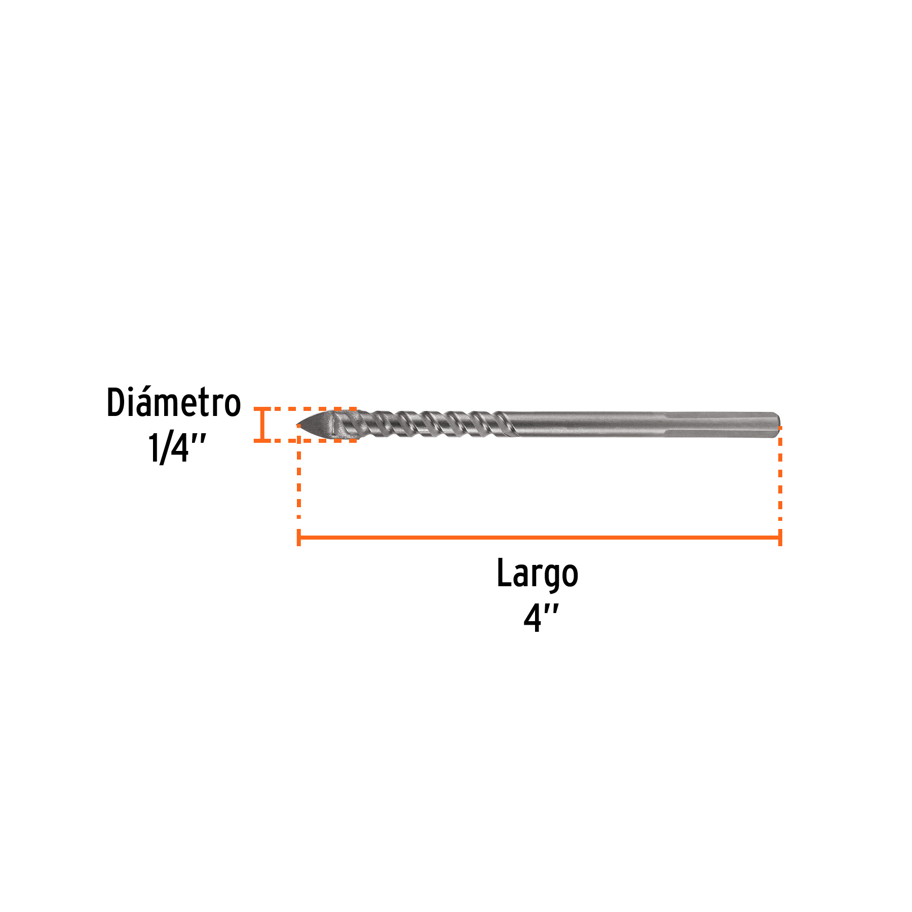 Broca para vidrio y azulejo 1/4', Truper Expert - Imagen 3