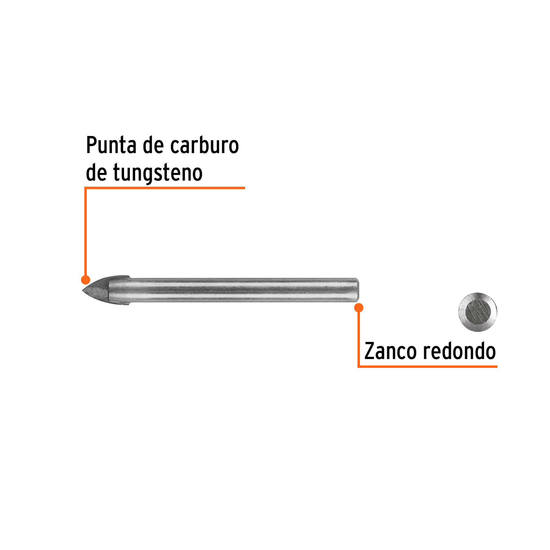 Broca para vidrio y azulejo de 3/8', Truper - Imagen 2