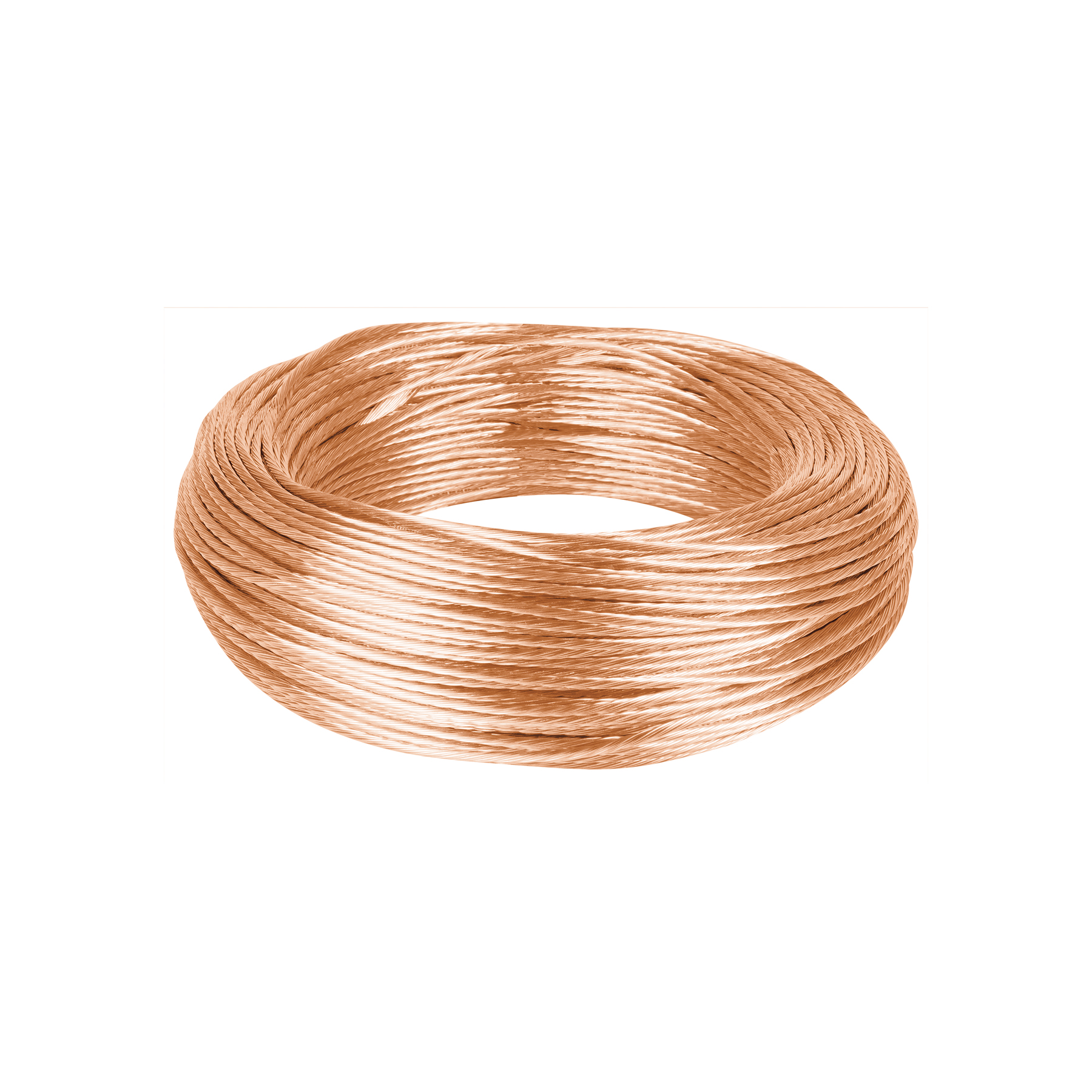 Metro de cable desnudo de cobre calibre 10 AWG, rollo 100 m