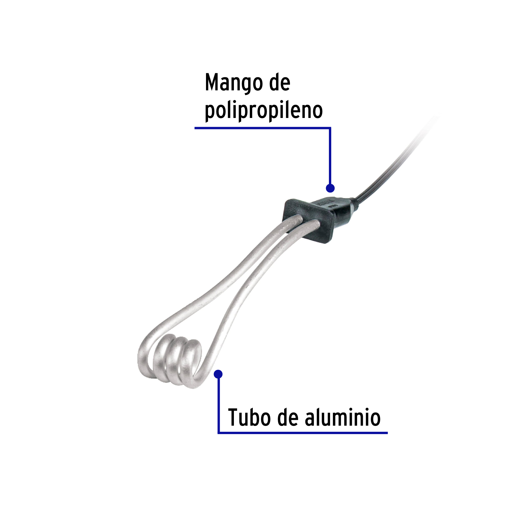 Calentador de inmersión p/agua #3 de 12 L, 600 W, Volteck - Imagen 2