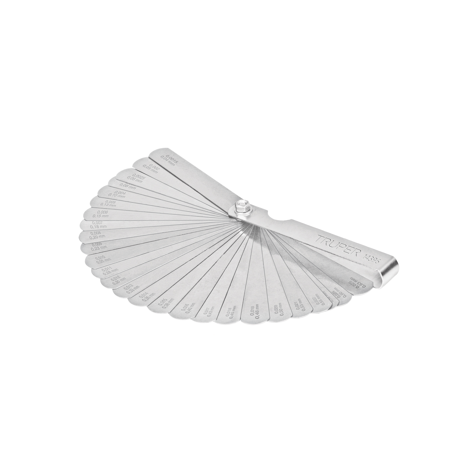 Calibrador de 26 hojas std / mm, Truper