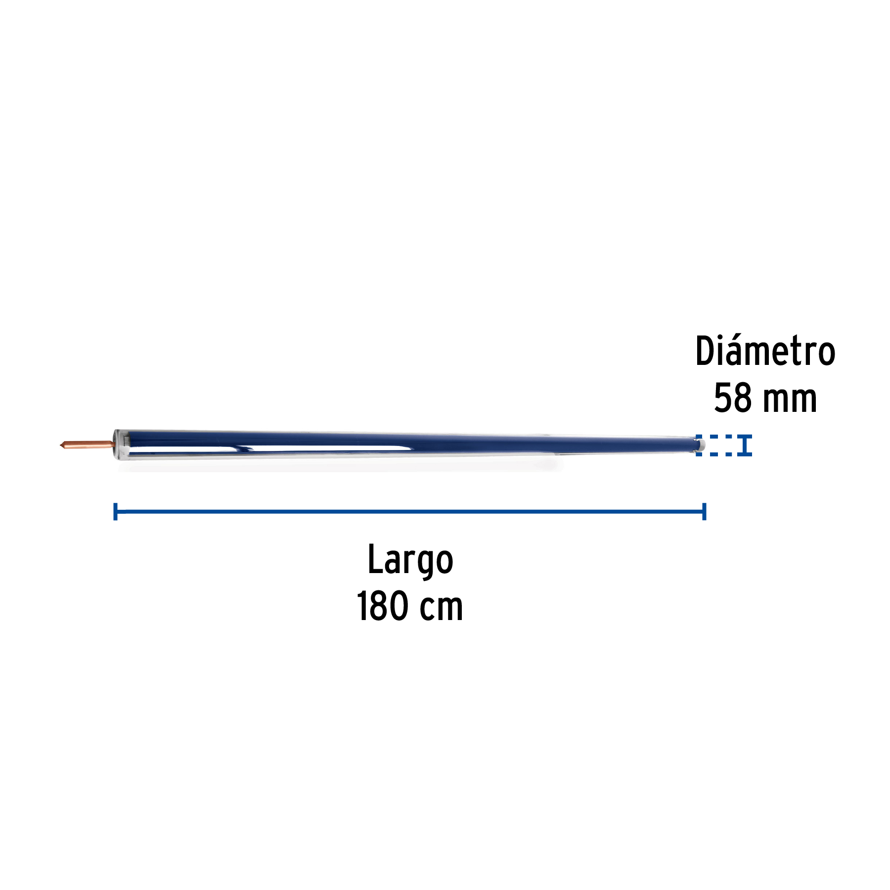 Tubo de repuesto para calentador solar heat pipe, Foset - Imagen 2