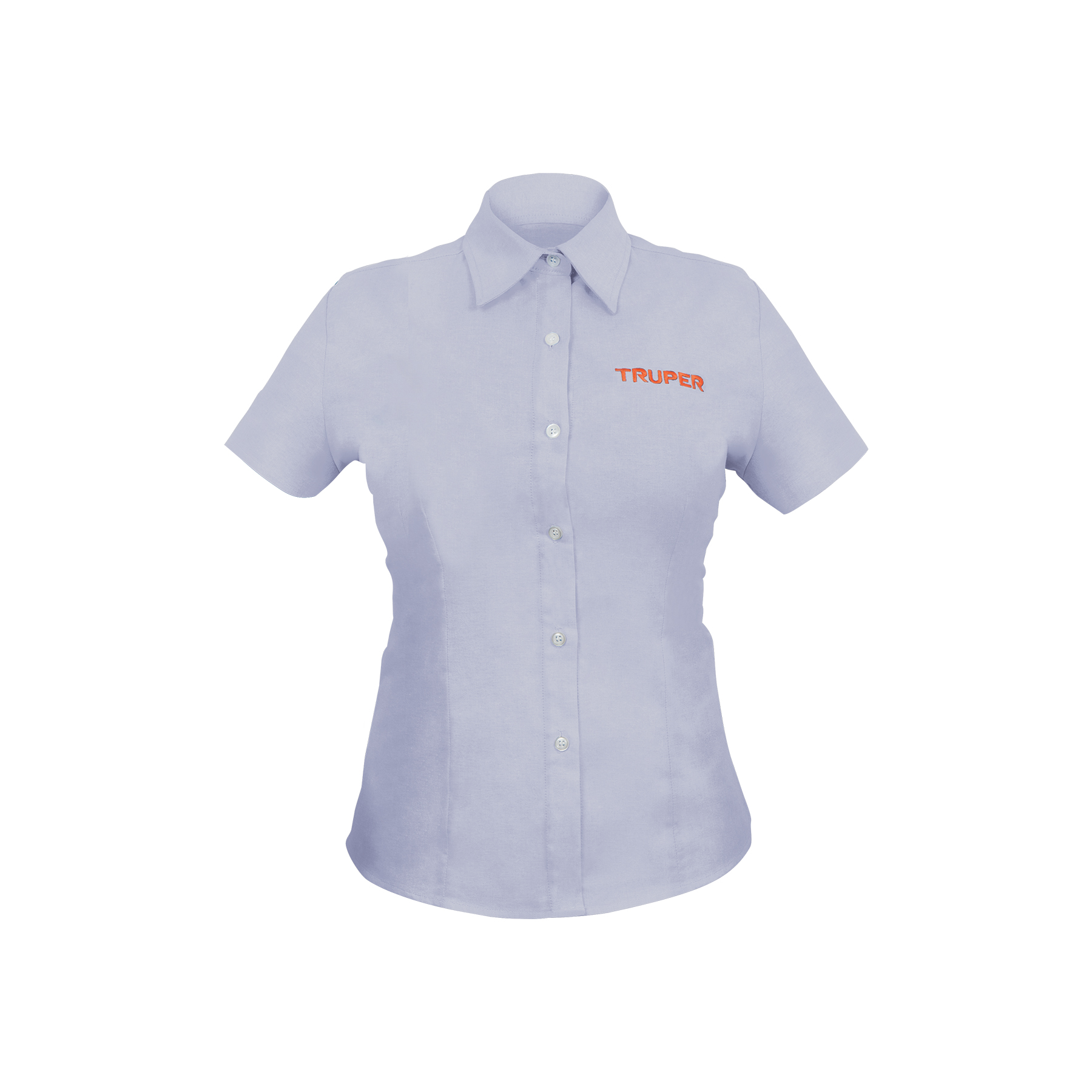 Camisa manga corta para mujer, azul, M, Truper