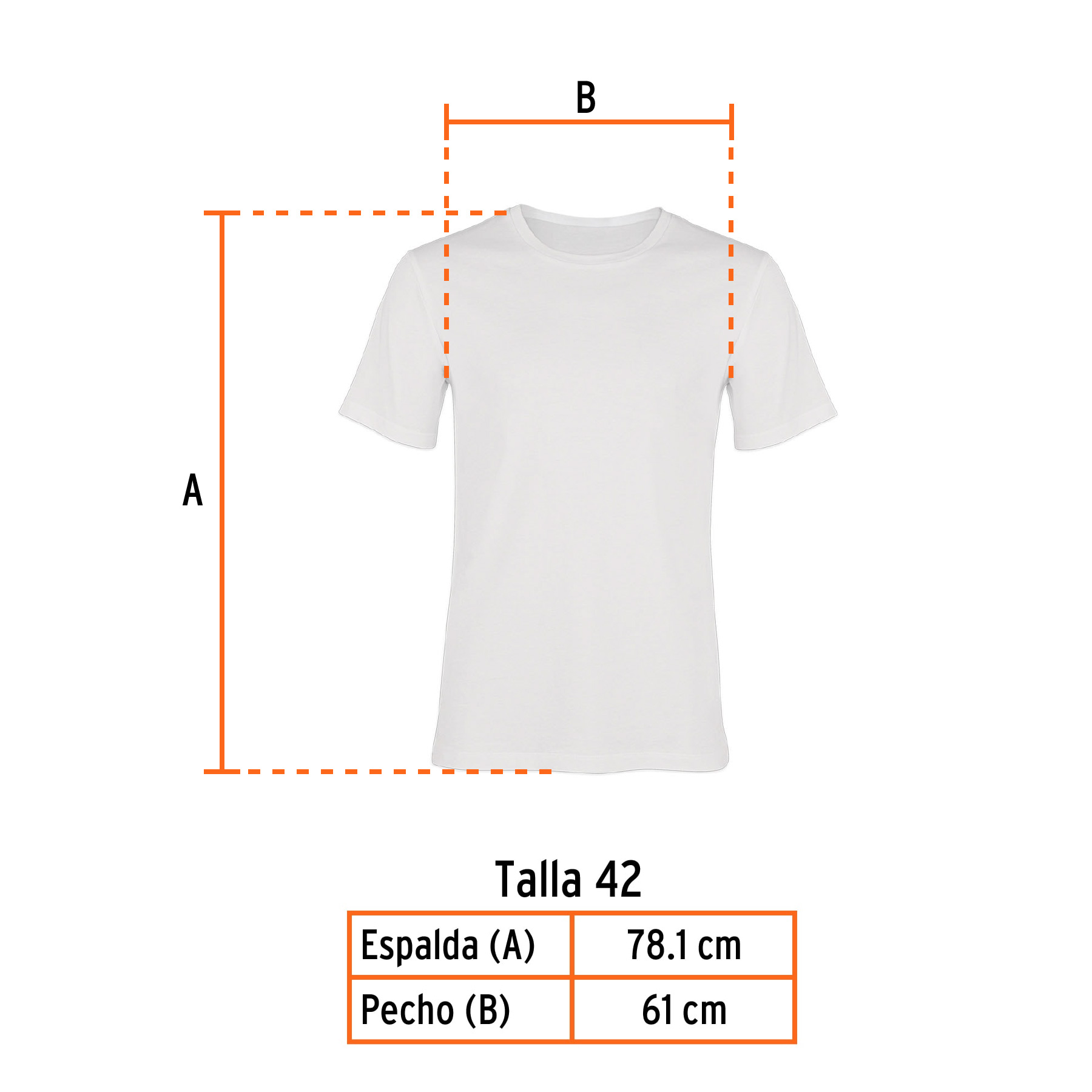 Playera cuello redondo para hombre, blanca, EG, Truper - Imagen 3