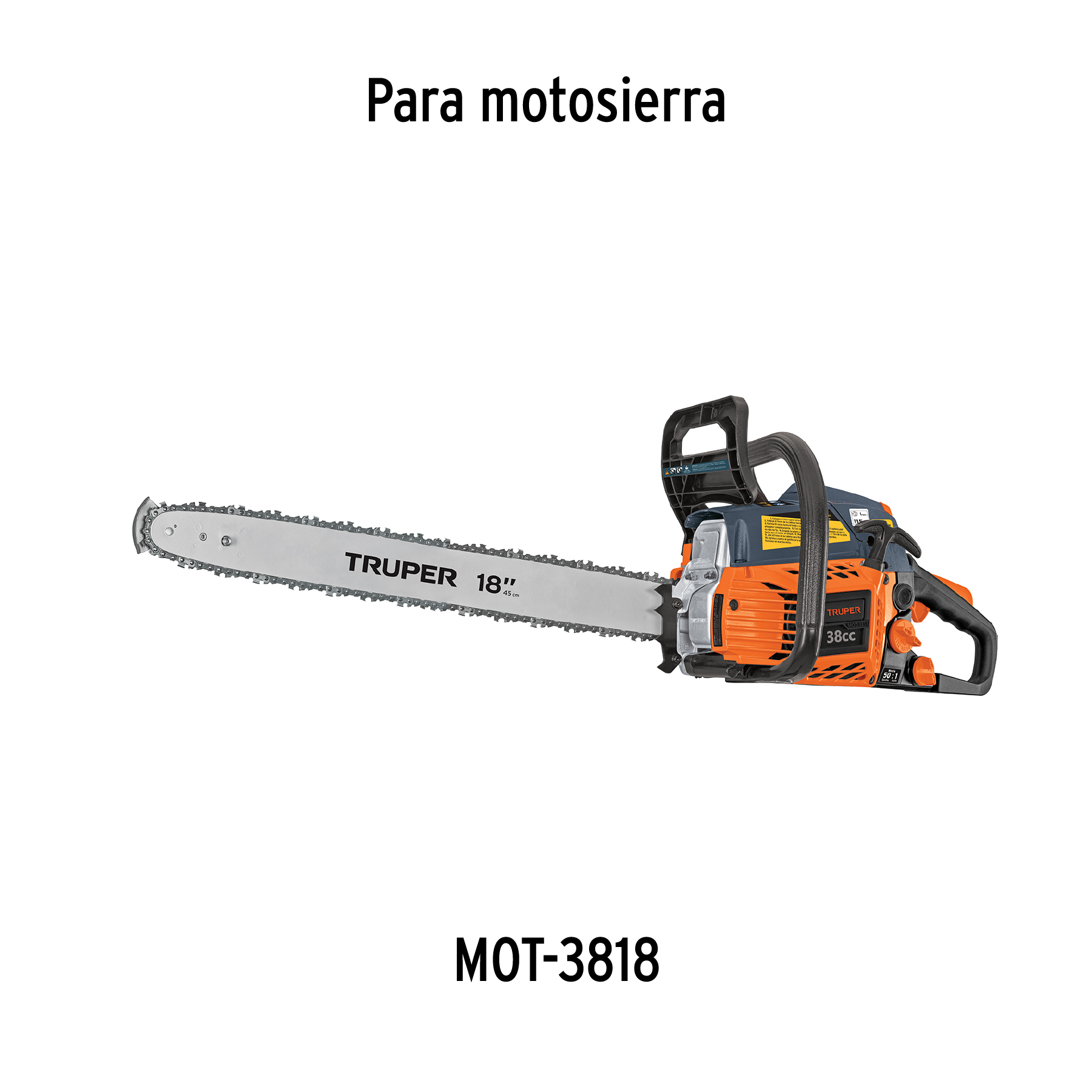 Cadena de repuesto 18' p/motosierra a gasolina 38cc, TRUPER - Imagen 2