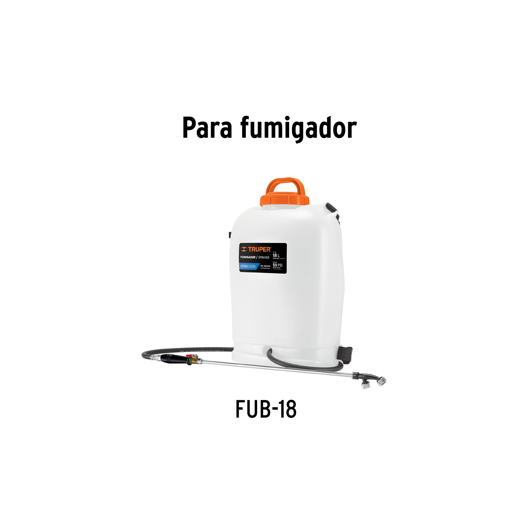 Cargador para fumigador a batería FUB-18, Truper - Imagen 2