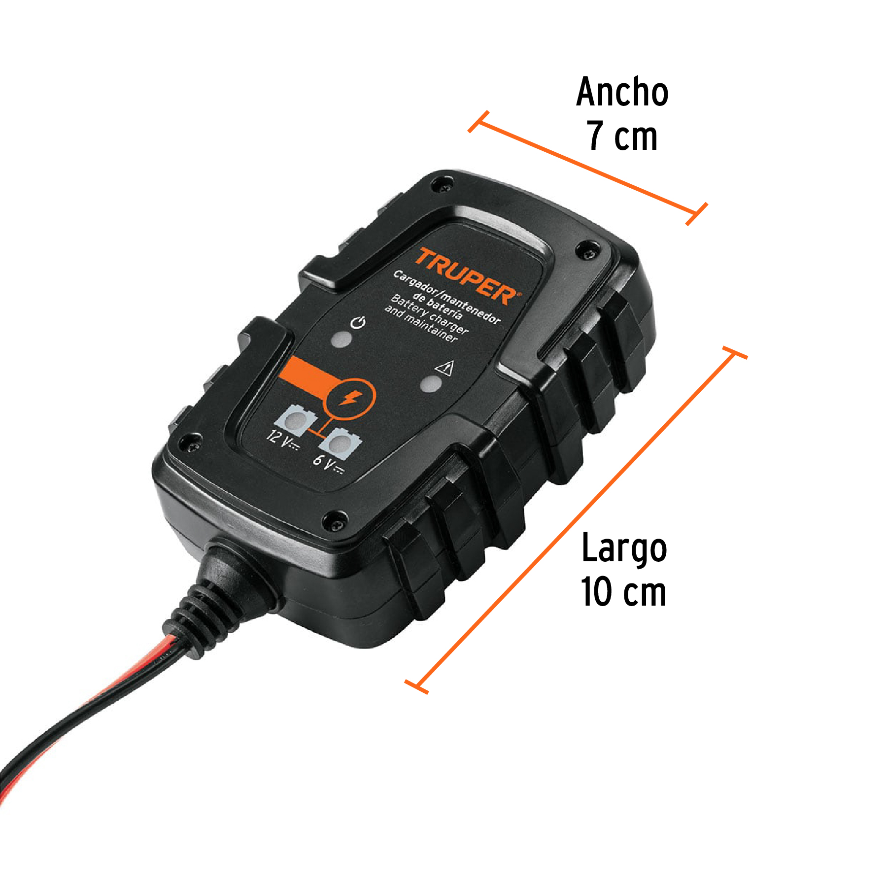 Cargador / mantenedor de 1 A para baterías de 6/12V, TRUPER - Imagen 2