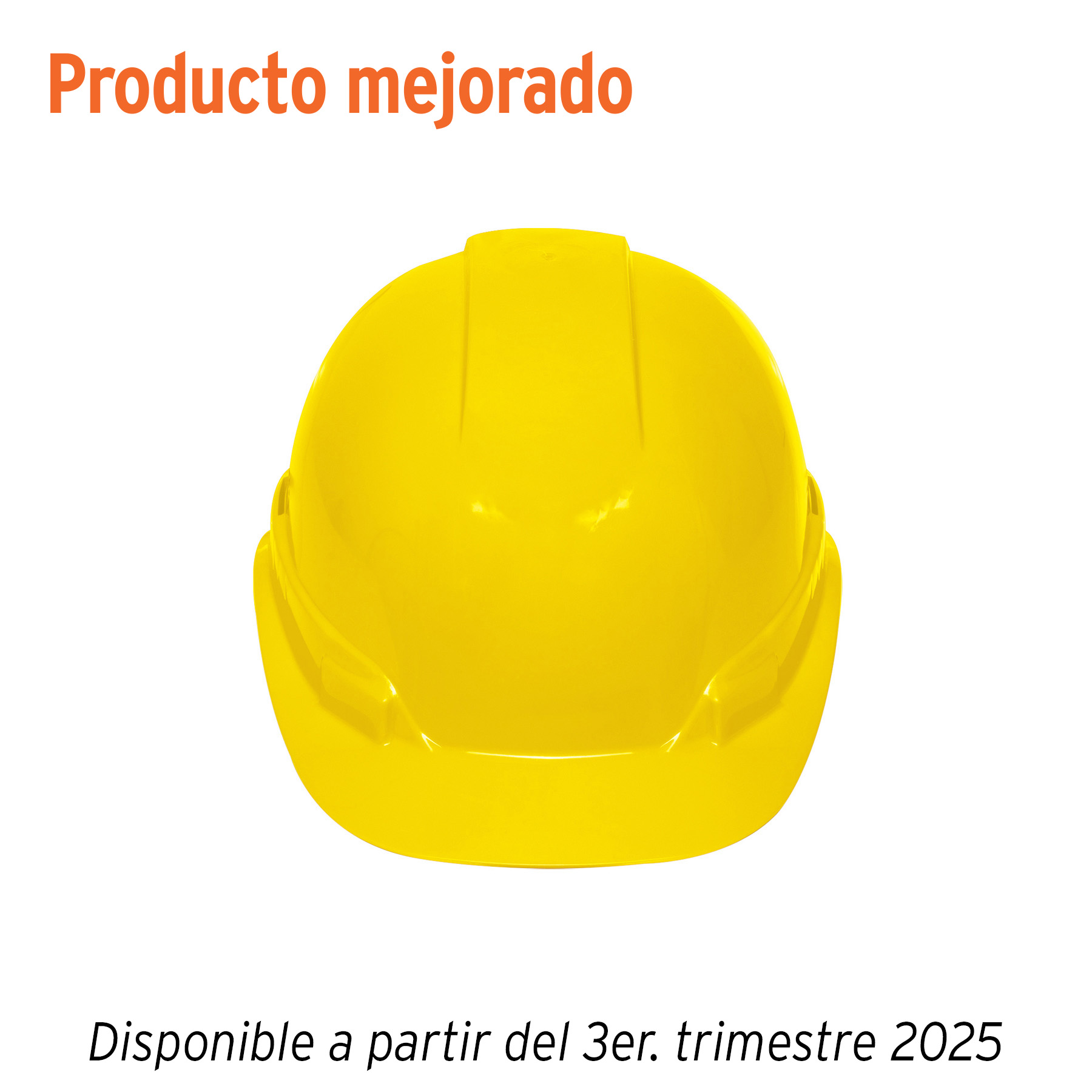 Casco de seguridad ventilado, ajuste de matraca, amarillo